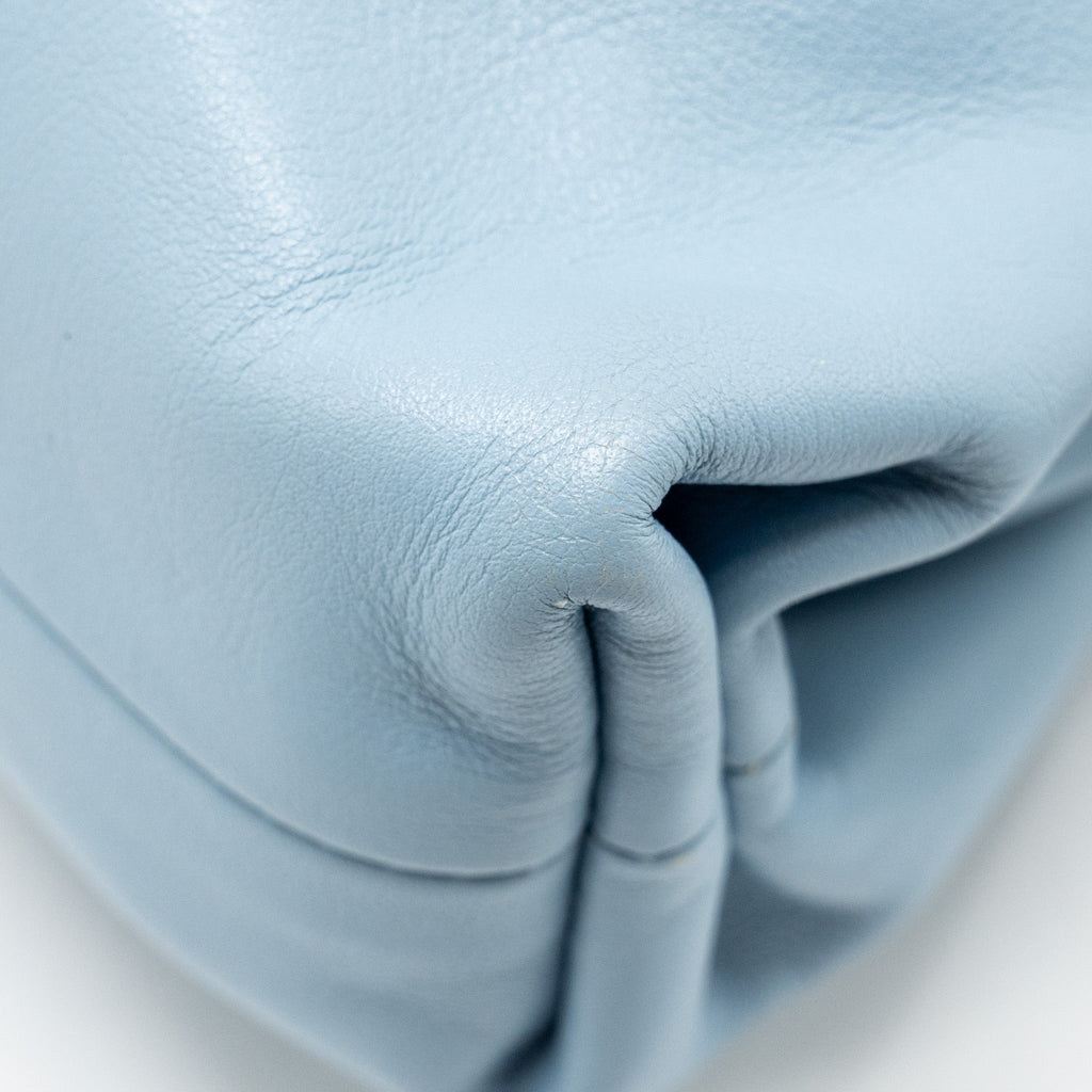 BOTTEGA VENETA MINI POUCH CALFSKIN BLUE GHW
