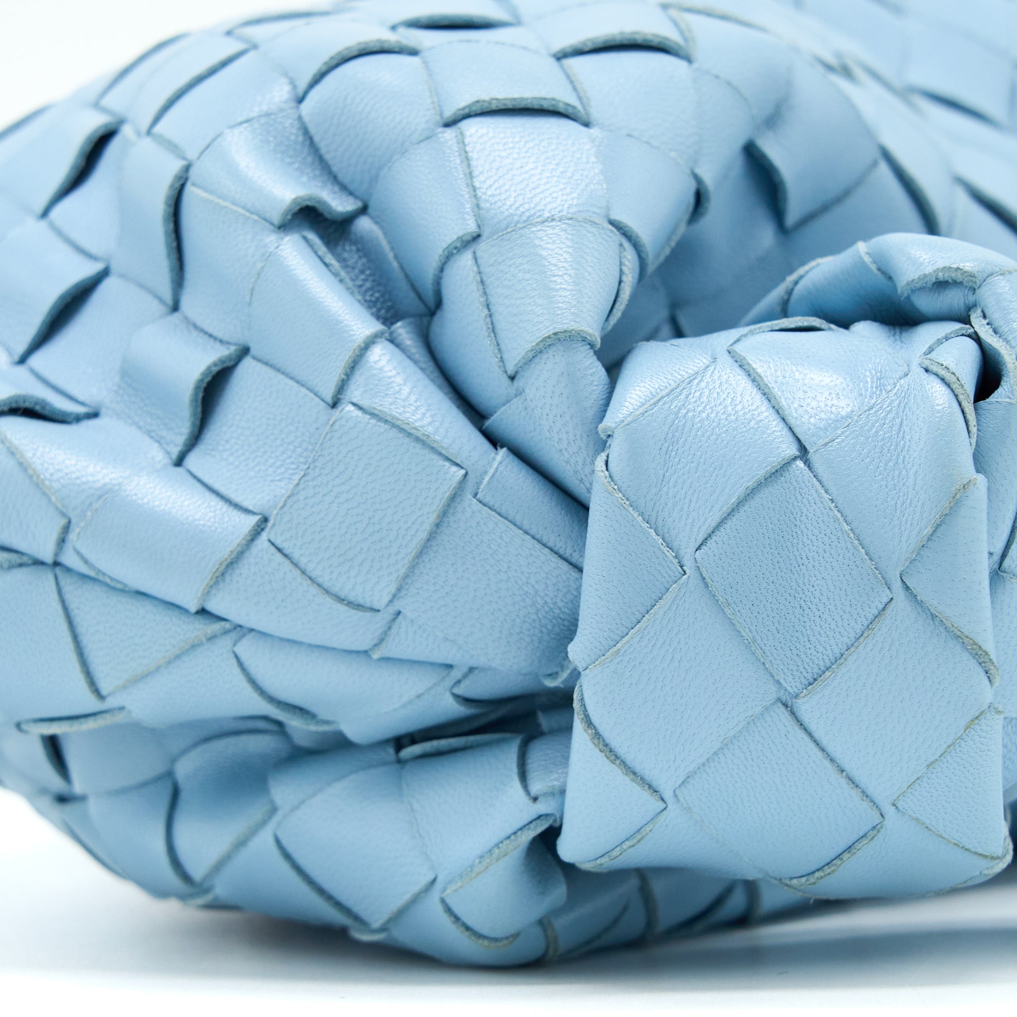 BOTTEGA VENETA MINI JODIE BAG LIGHT BLUE SHW