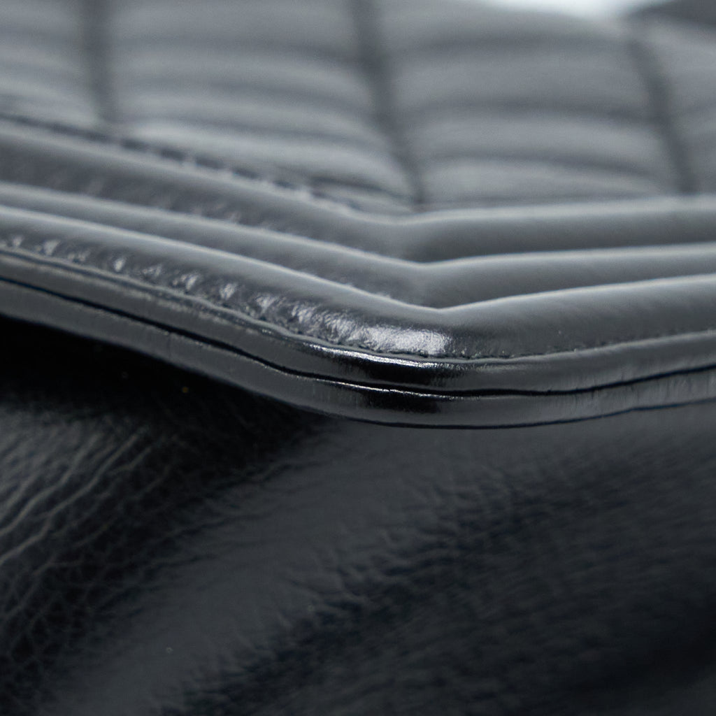 CHANEL MEDIUM BOY BAG GOATHAIR/CALFSKIN BLACK GHW
