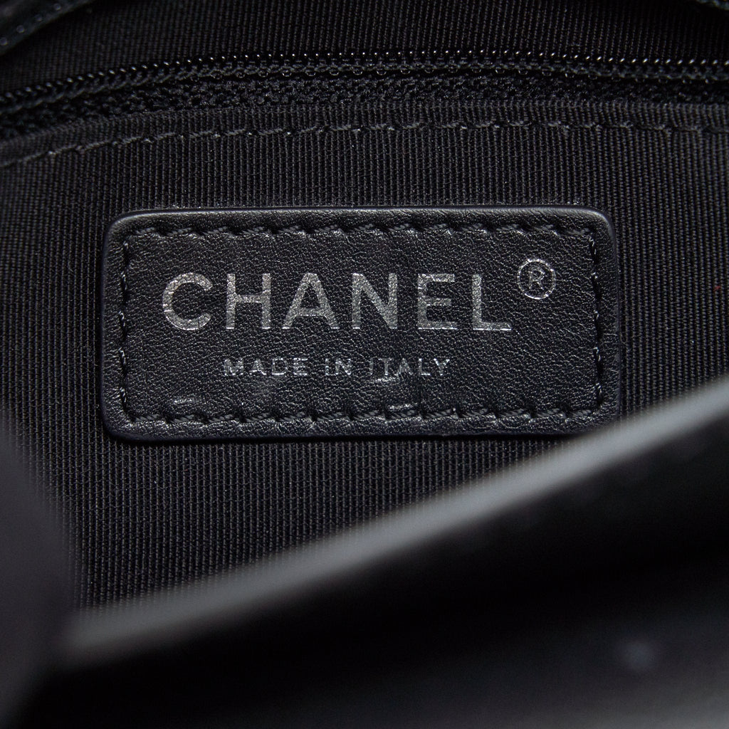 CHANEL QUILTED FLAP CROSSBODY BAG BLACK RUTHENIUM HARDWARE