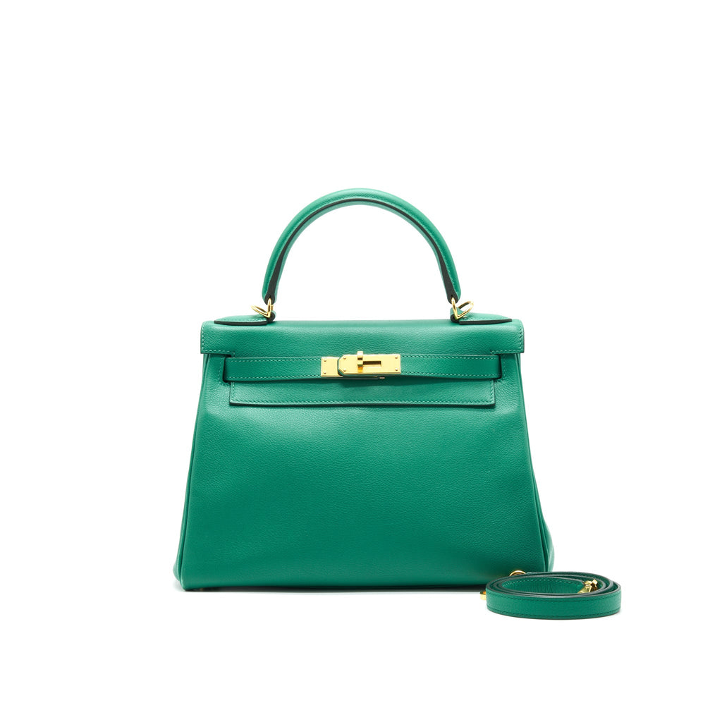 HERMES KELLY 28 EVERCOLOR U4 VERT VERTIGO GHW