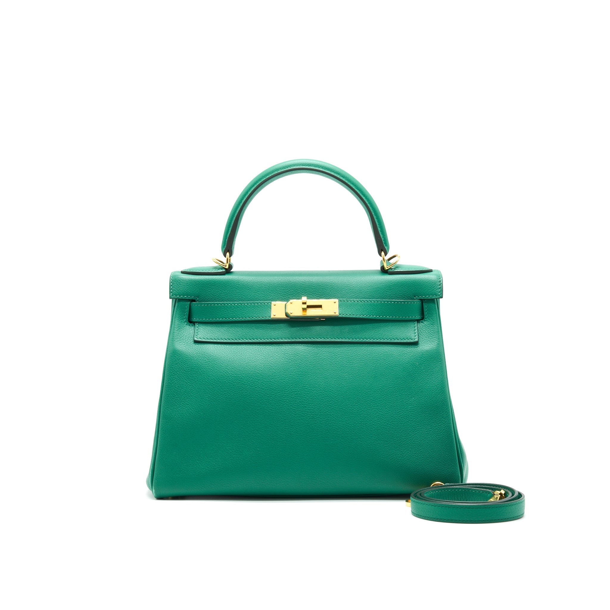 HERMES KELLY 28 EVERCOLOR U4 VERT VERTIGO GHW
