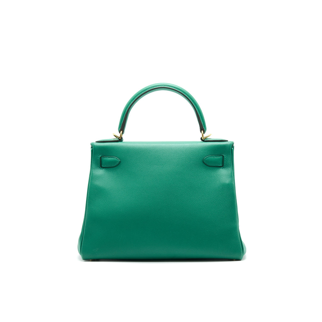 HERMES KELLY 28 EVERCOLOR U4 VERT VERTIGO GHW