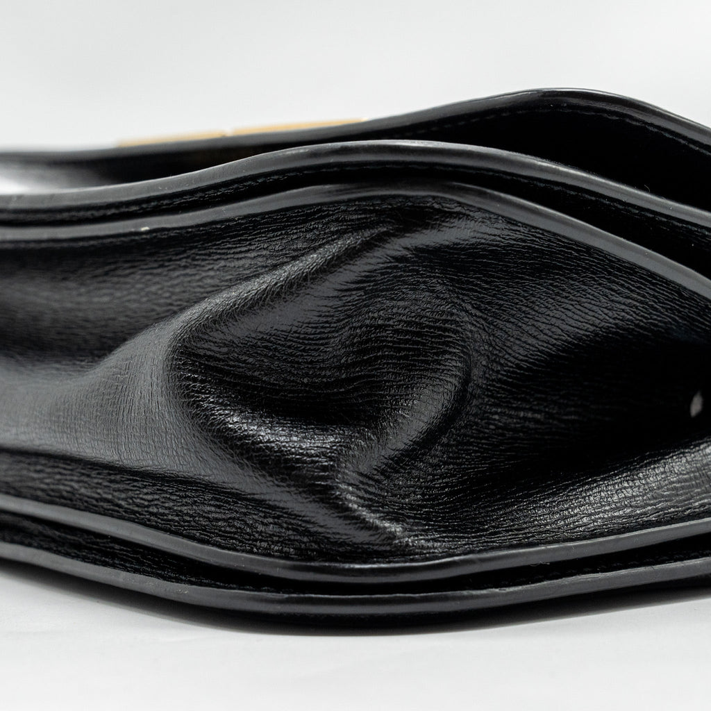 BALENCIAGA GOSSIP SHOULDER BAG CALFSKIN BLACK GHW