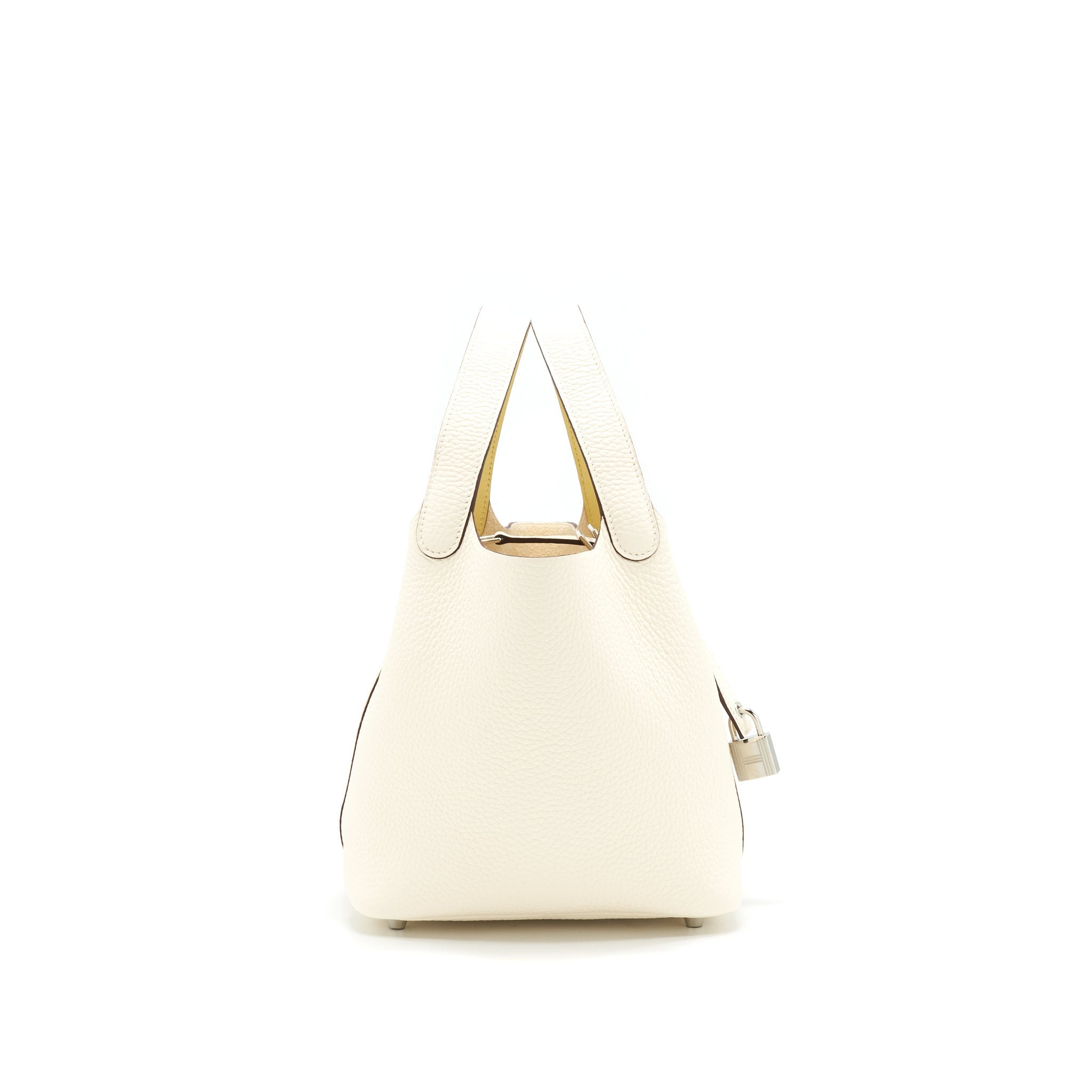 HERMES PICOTIN 18 LOCK BAG NATA/ JAUNE POUSSIN SHW