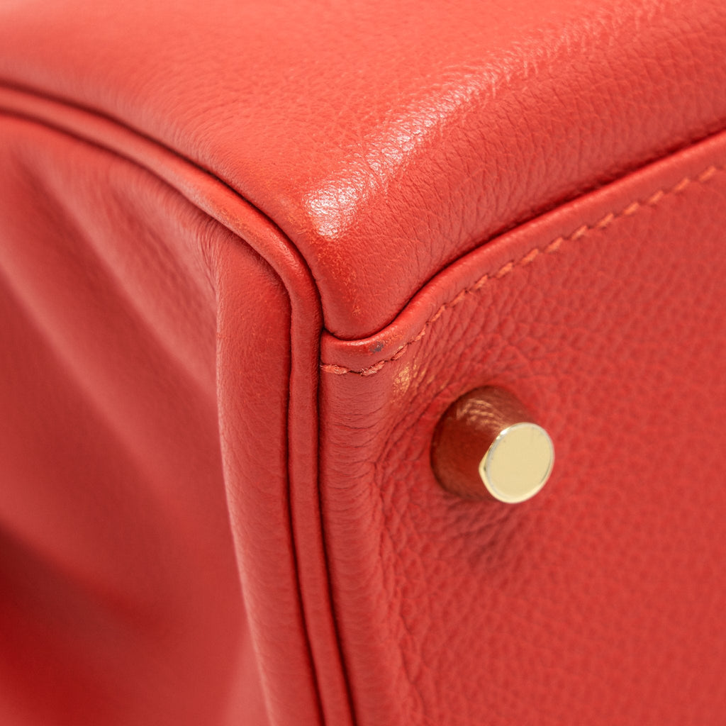HERMES KELLY 32 EVERCOLOR S5 ROUGE TOMATE GHW