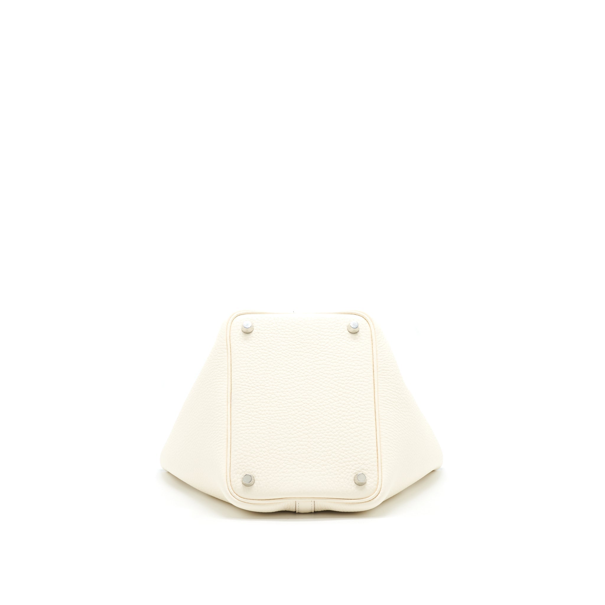 HERMES PICOTIN 18 LOCK BAG NATA WITH JAUNE POUSSIN HANDLE SHW