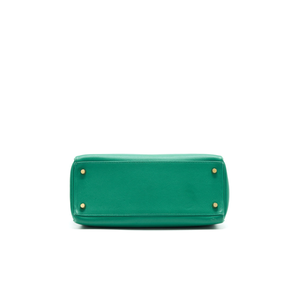 HERMES KELLY 28 EVERCOLOR U4 VERT VERTIGO GHW