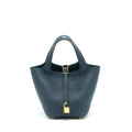 HERMES PICOTIN 18 LOCK BAG CLEMENCE 6O VERT CYPRESS GHW