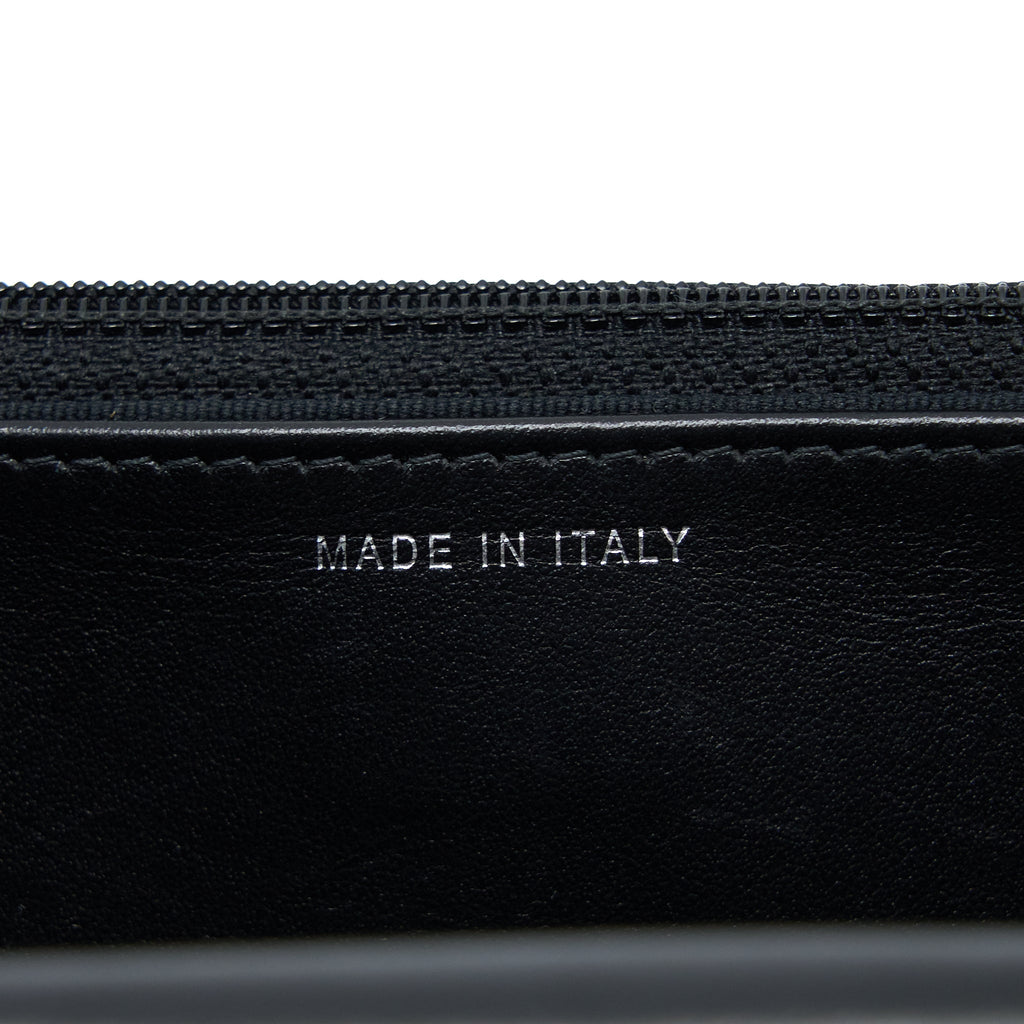 CHANEL BOY WALLET ON CHAIN CAVIAR BLACK RUTHENIUM HARDWARE (MICROCHIP)
