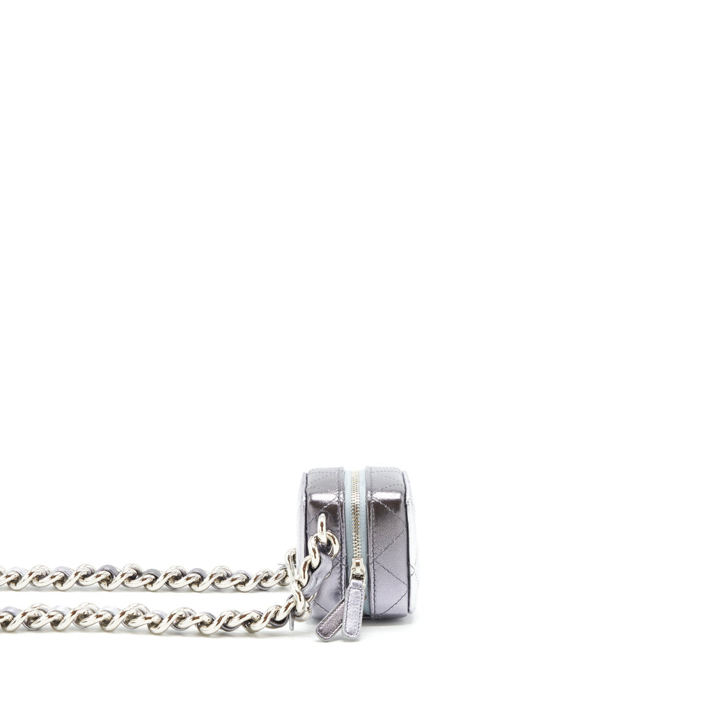 CHANEL MINI VANITY WITH GIANT CHAIN SILVER SHW
