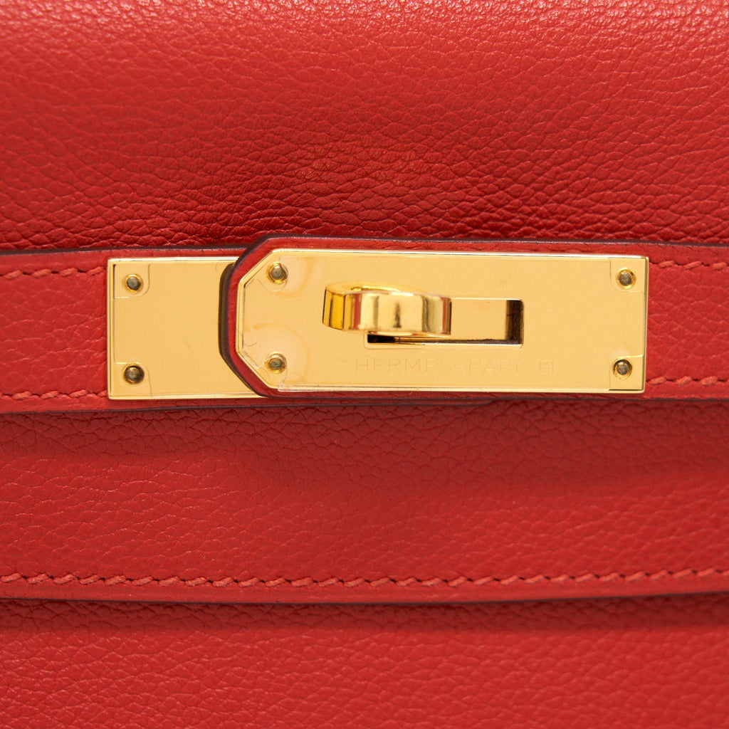 HERMES KELLY 32 EVERCOLOR S5 ROUGE TOMATE GHW