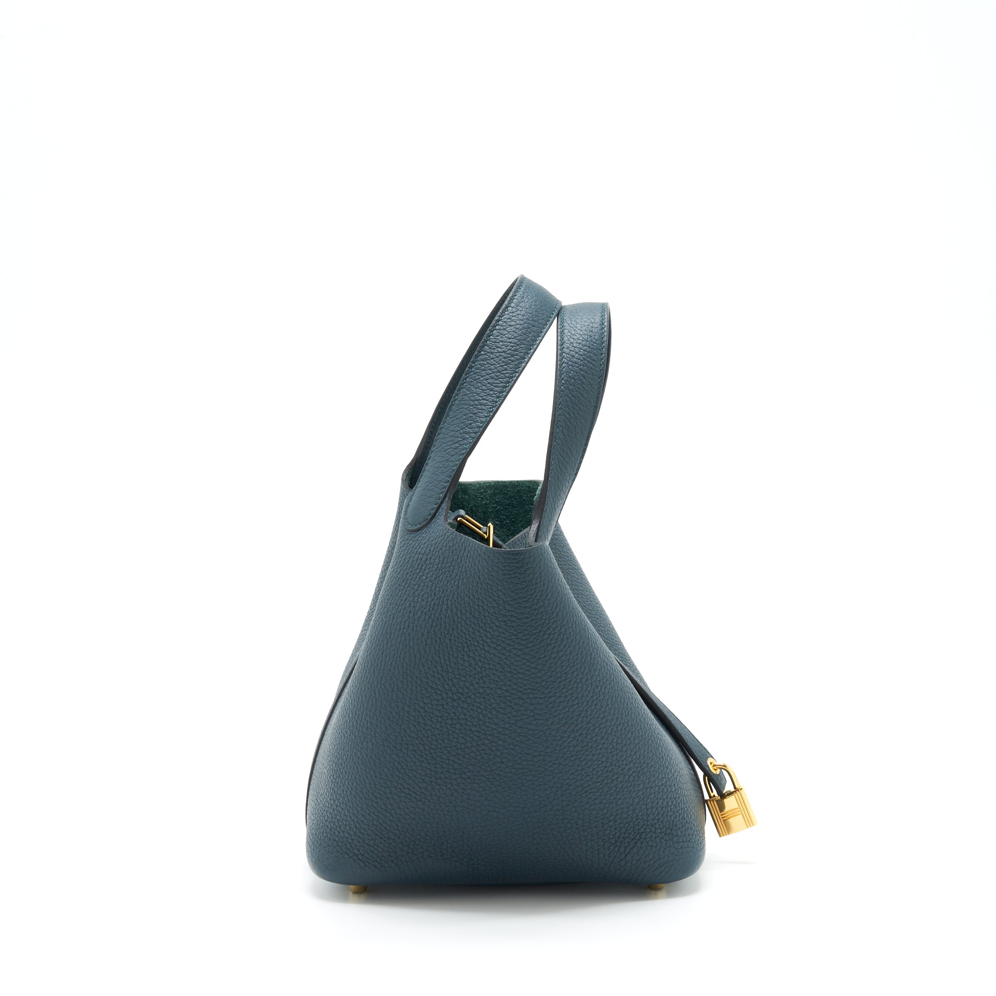 HERMES PICOTIN 18 LOCK BAG CLEMENCE 6O VERT CYPRESS GHW