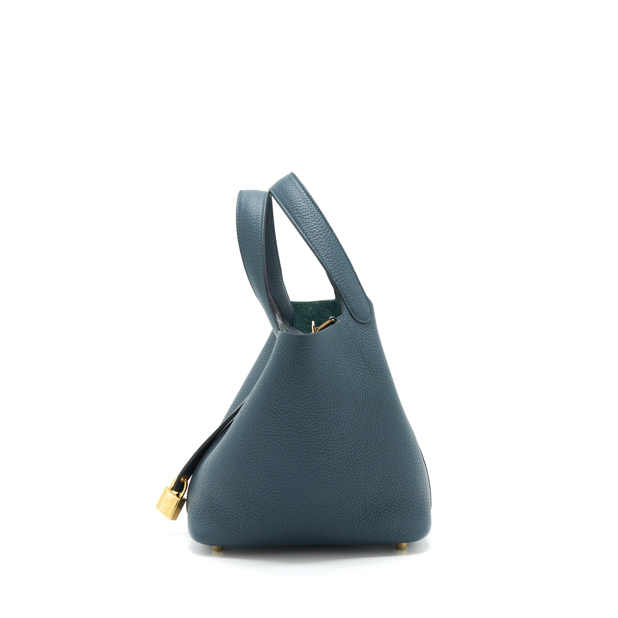 HERMES PICOTIN 18 LOCK BAG CLEMENCE 6O VERT CYPRESS GHW