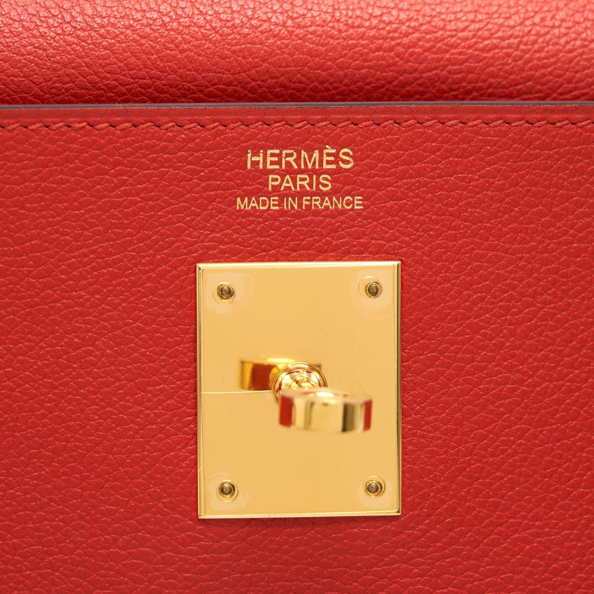 HERMES KELLY 32 EVERCOLOR S5 ROUGE TOMATE GHW