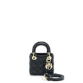 DIOR MICRO LADY DIOR LAMBSKIN BLACK GHW