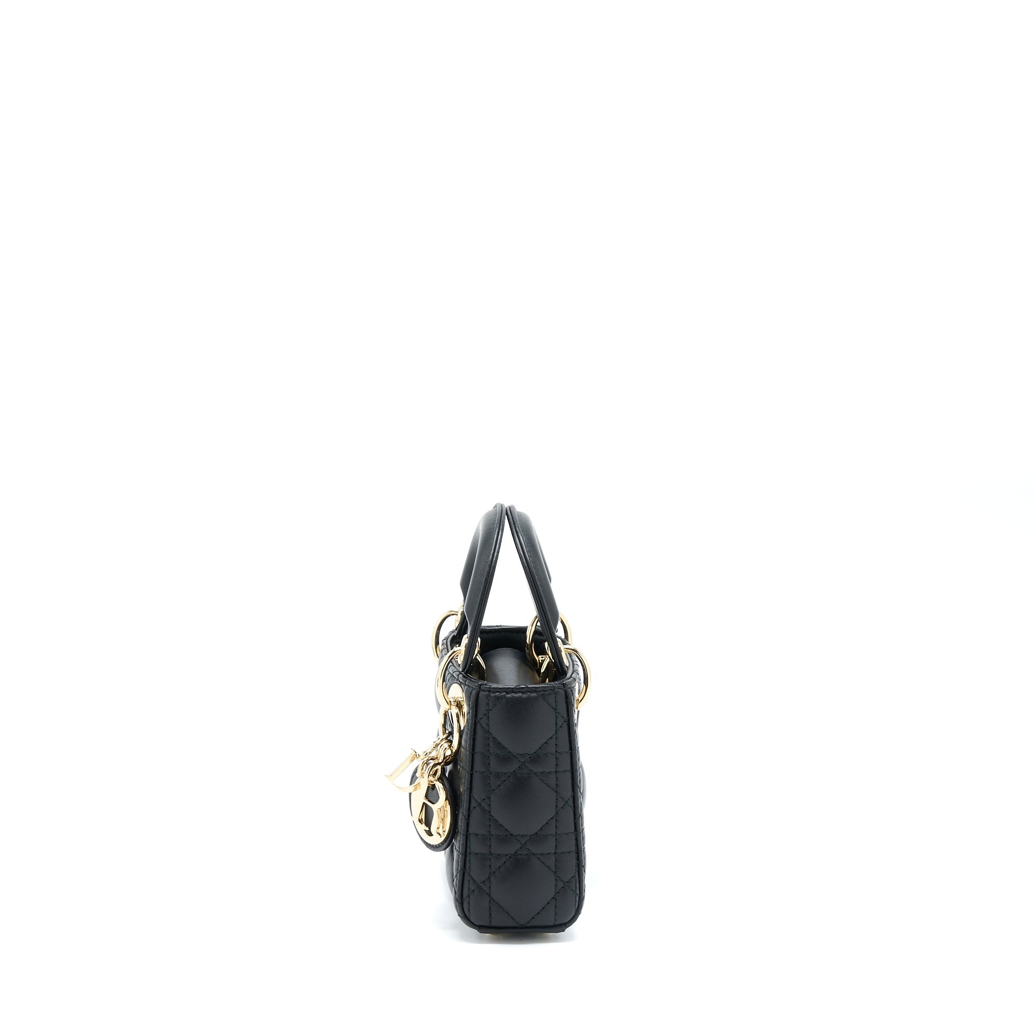 DIOR MICRO LADY DIOR LAMBSKIN BLACK GHW