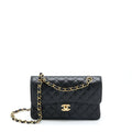 CHANEL SMALL CLASSIC DOUBLE FLAP BAG CAVIAR BLACK GHW (MICROCHIP)