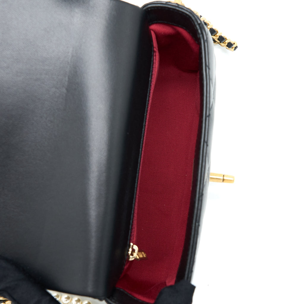 CHANEL MY PERFECT MINI FLAP BAG BLACK GHW (MICROCHIP)