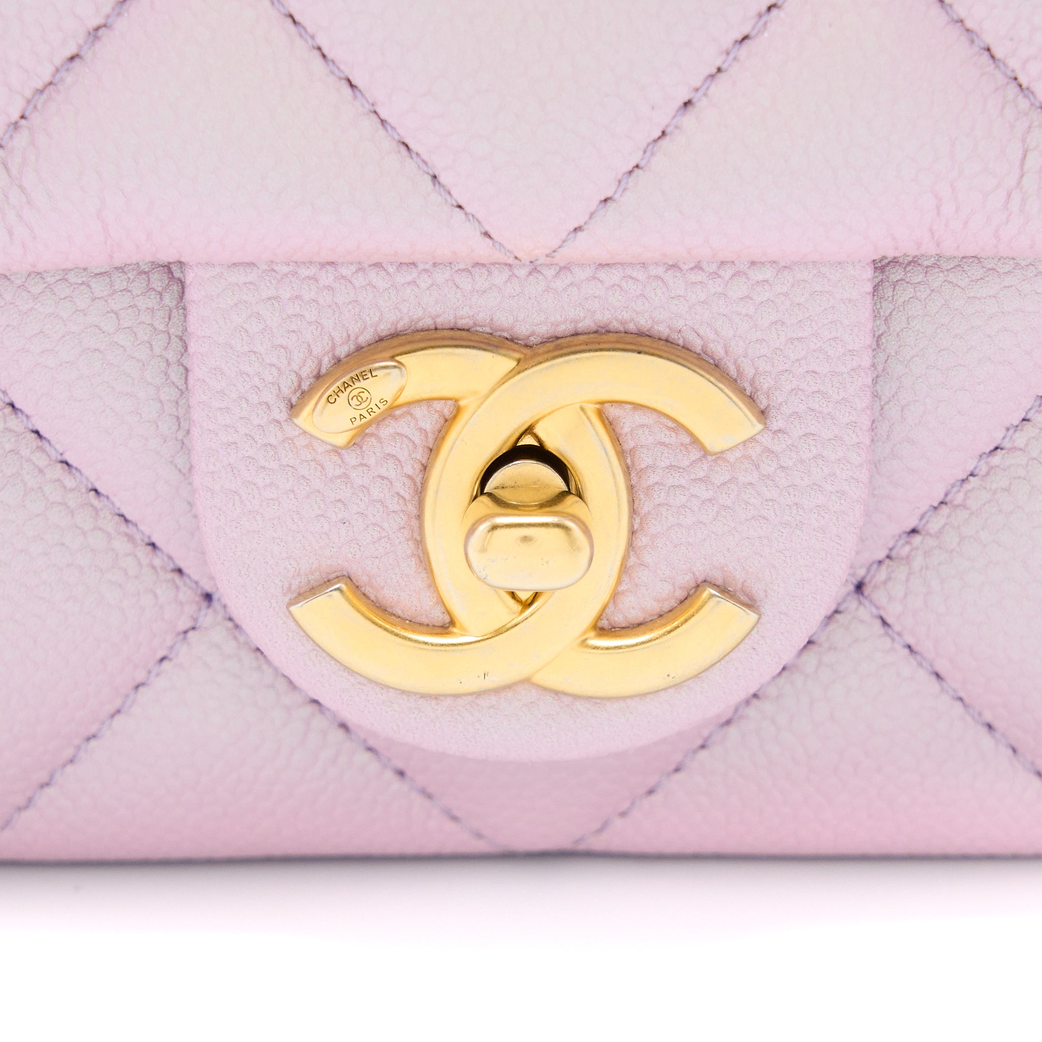 CHANEL 21K MY PERFECT MINI FLAP BAG CAVIAR PINK GHW (MICROCHIP)