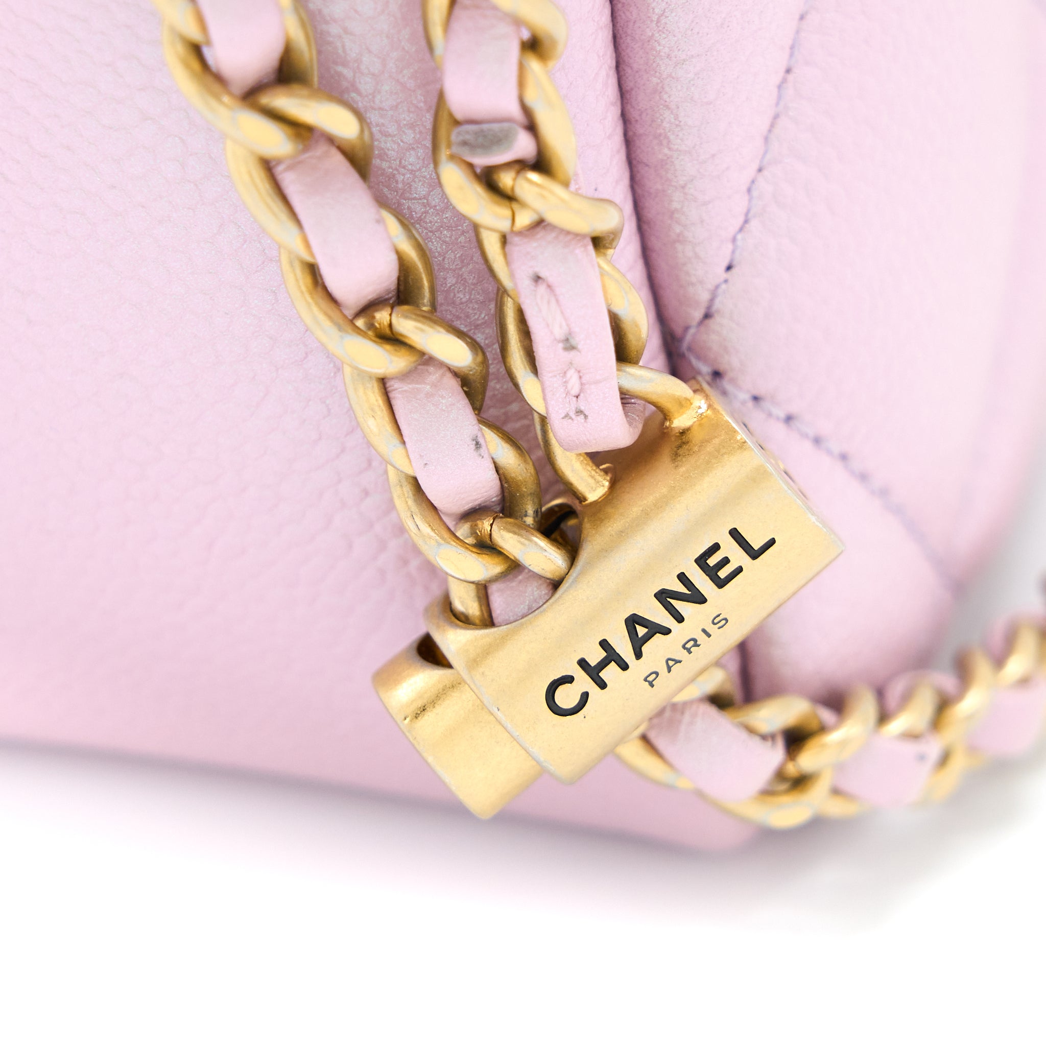 CHANEL 21K MY PERFECT MINI FLAP BAG CAVIAR PINK GHW (MICROCHIP)