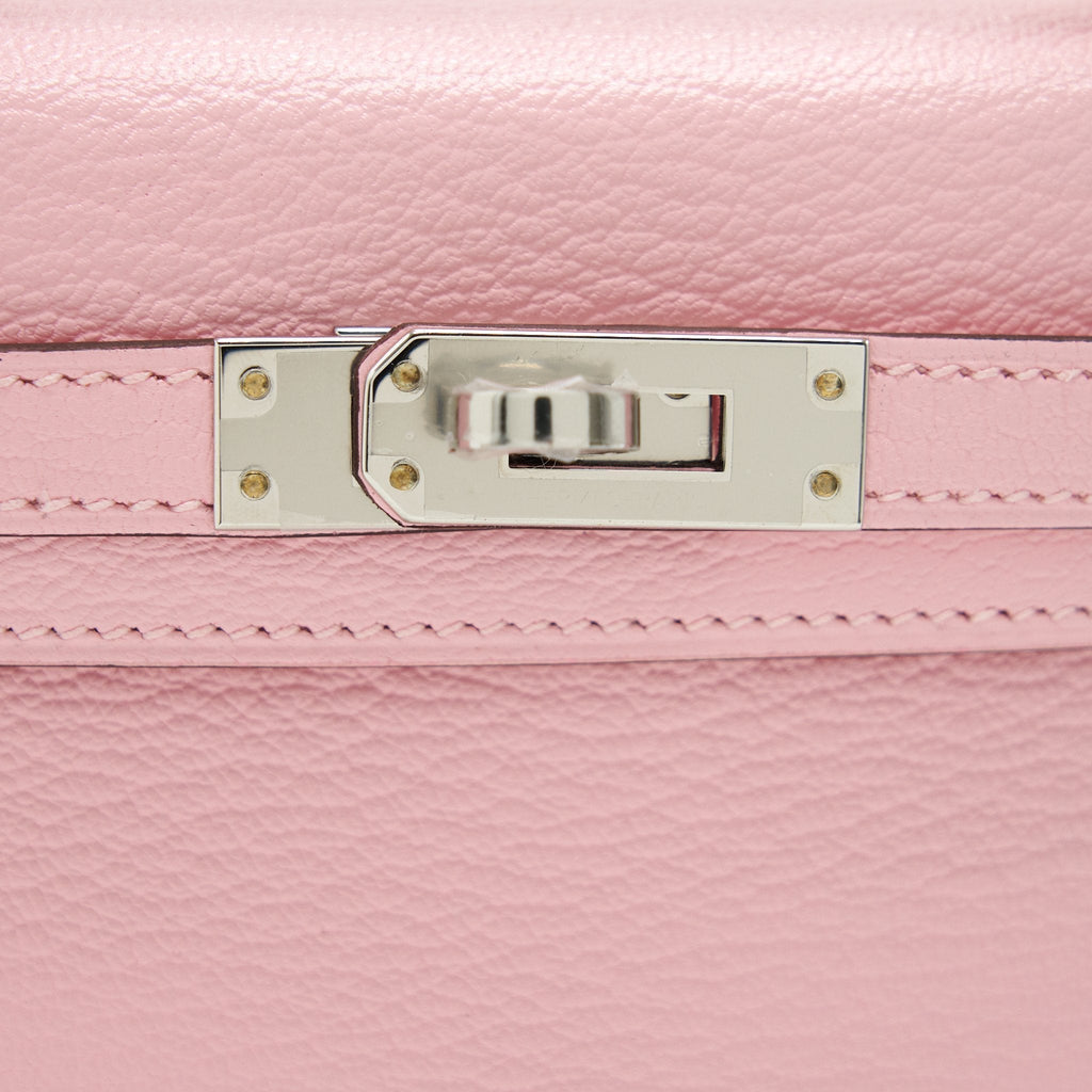 HERMES MINI KELLY Ⅱ CHEVRE 3Q ROSE SAKURA SHW