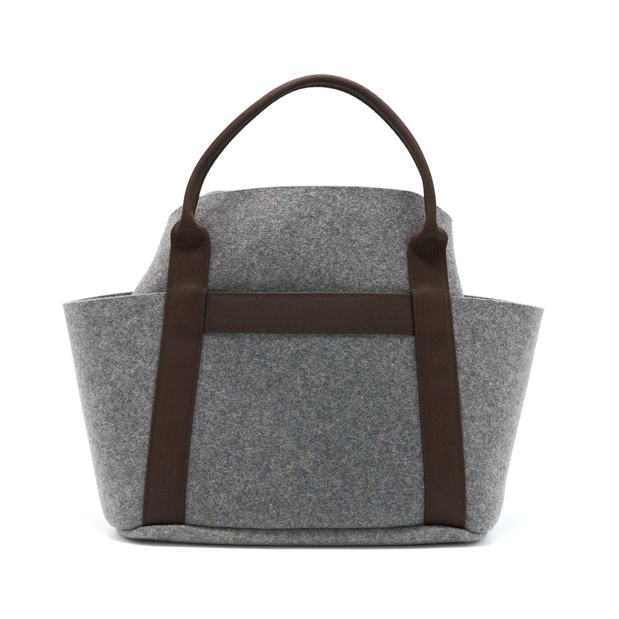 HERMES SAC DE PANSAGE GROOM 2WAY TOTE SHOULDER BAG WOOL/FABRIC GREY SHW