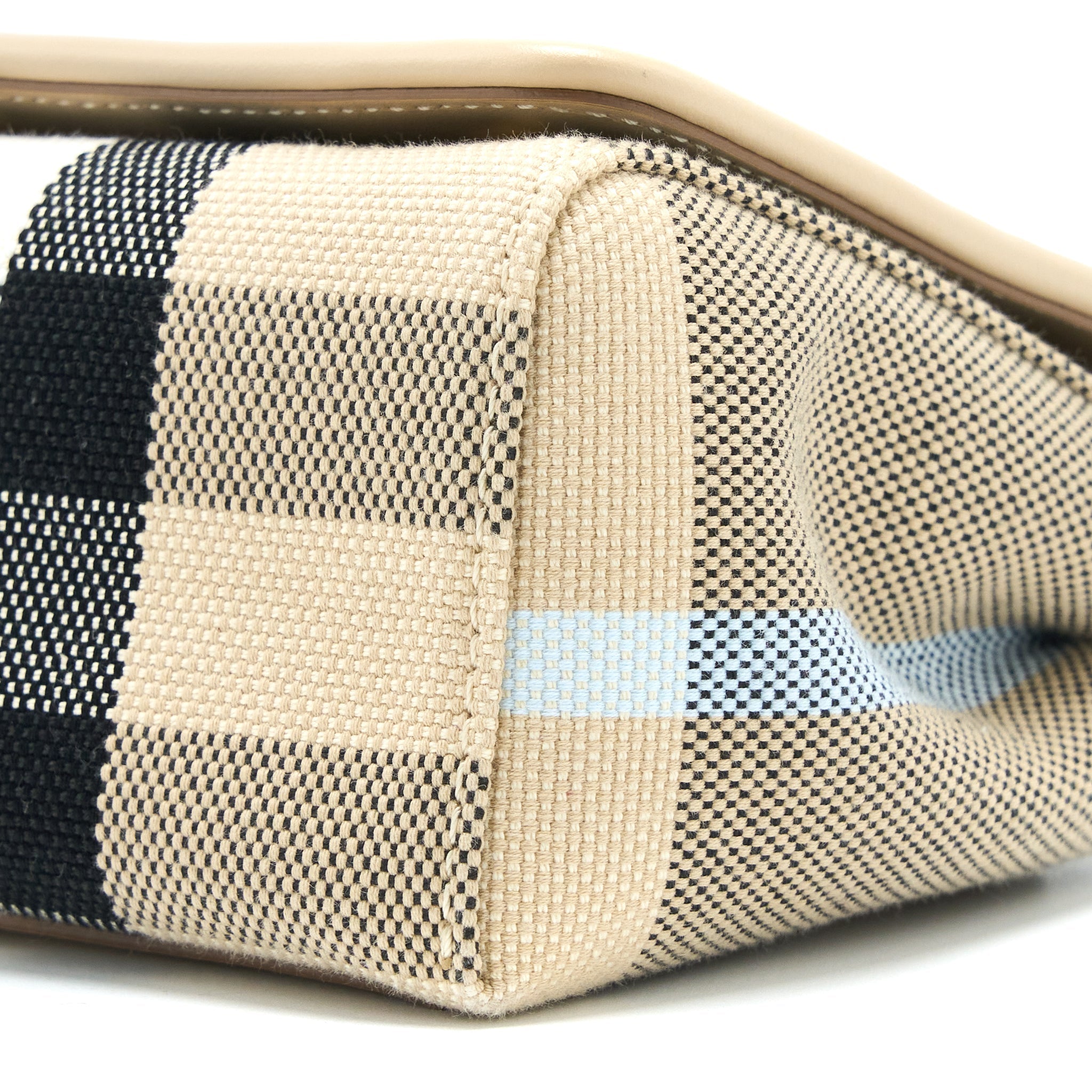 BURBERRY HACKBERRY CROSSBODY BAG CANVAS SOFT FAWN GHW