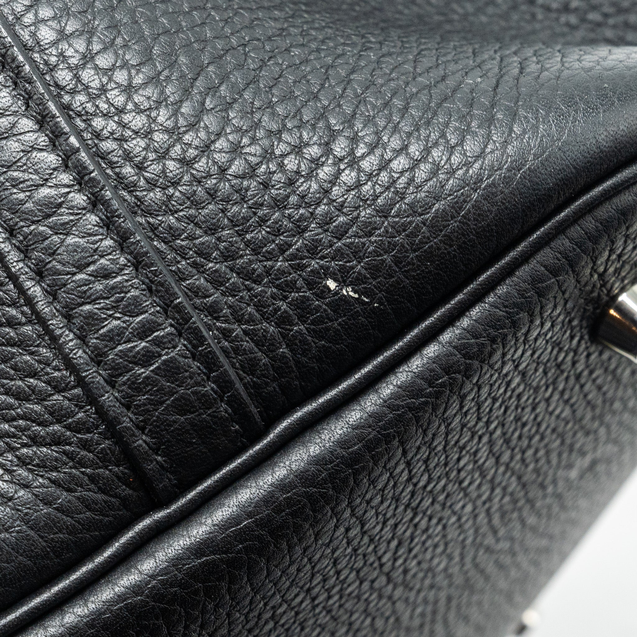 HERMES PICOTIN 22 CLEMENCE BLACK / CARAMEL SHW