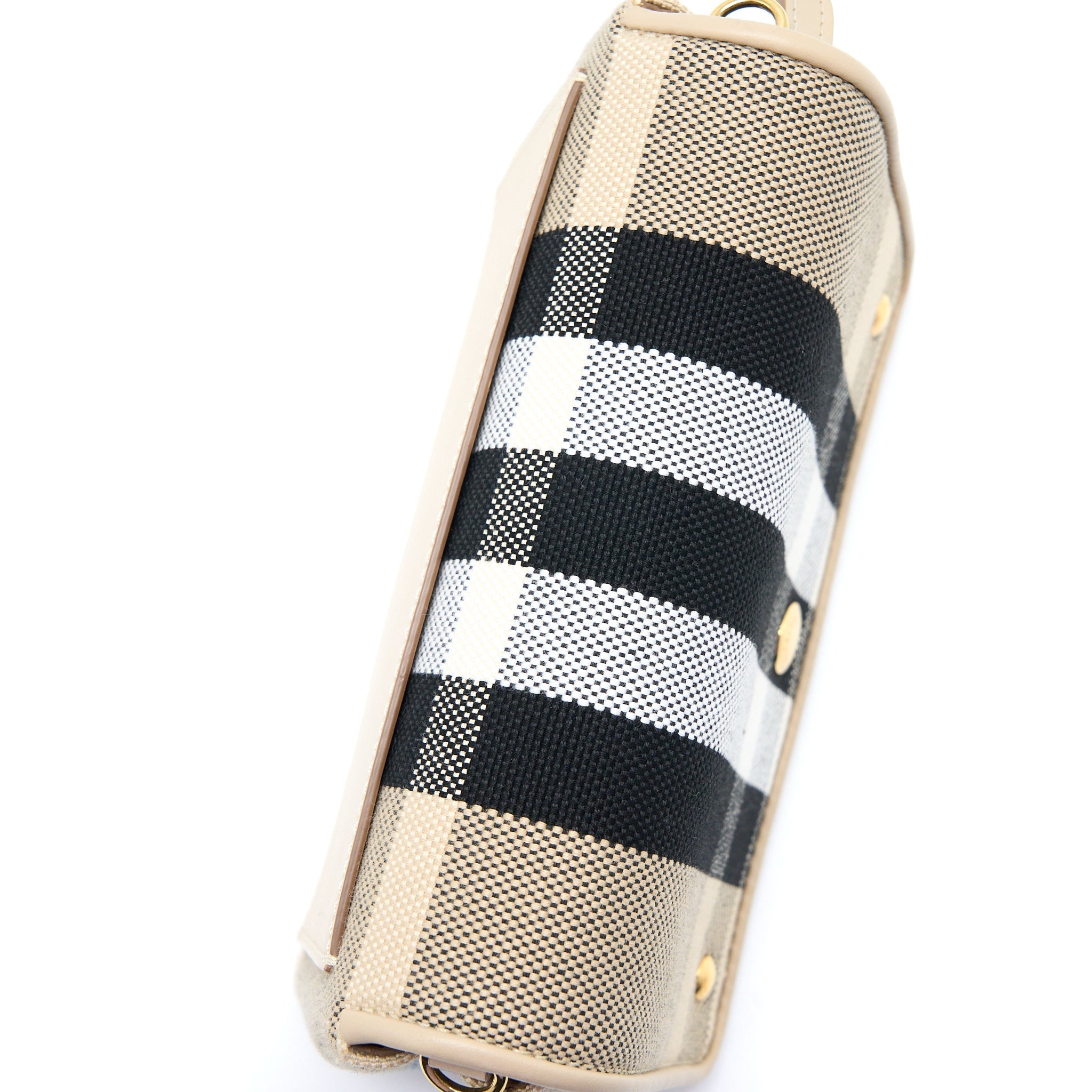 BURBERRY HACKBERRY CROSSBODY BAG CANVAS SOFT FAWN GHW