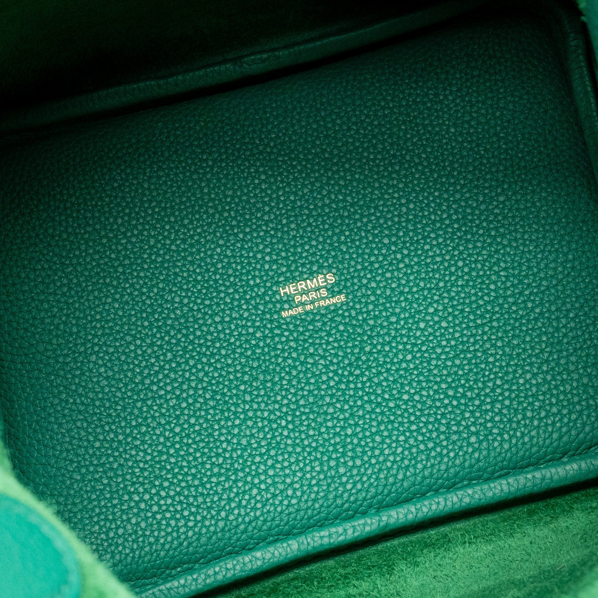 HERMES PICOTIN 18 LOCK BAG TAURILLON MAURICE VERT JADE GHW