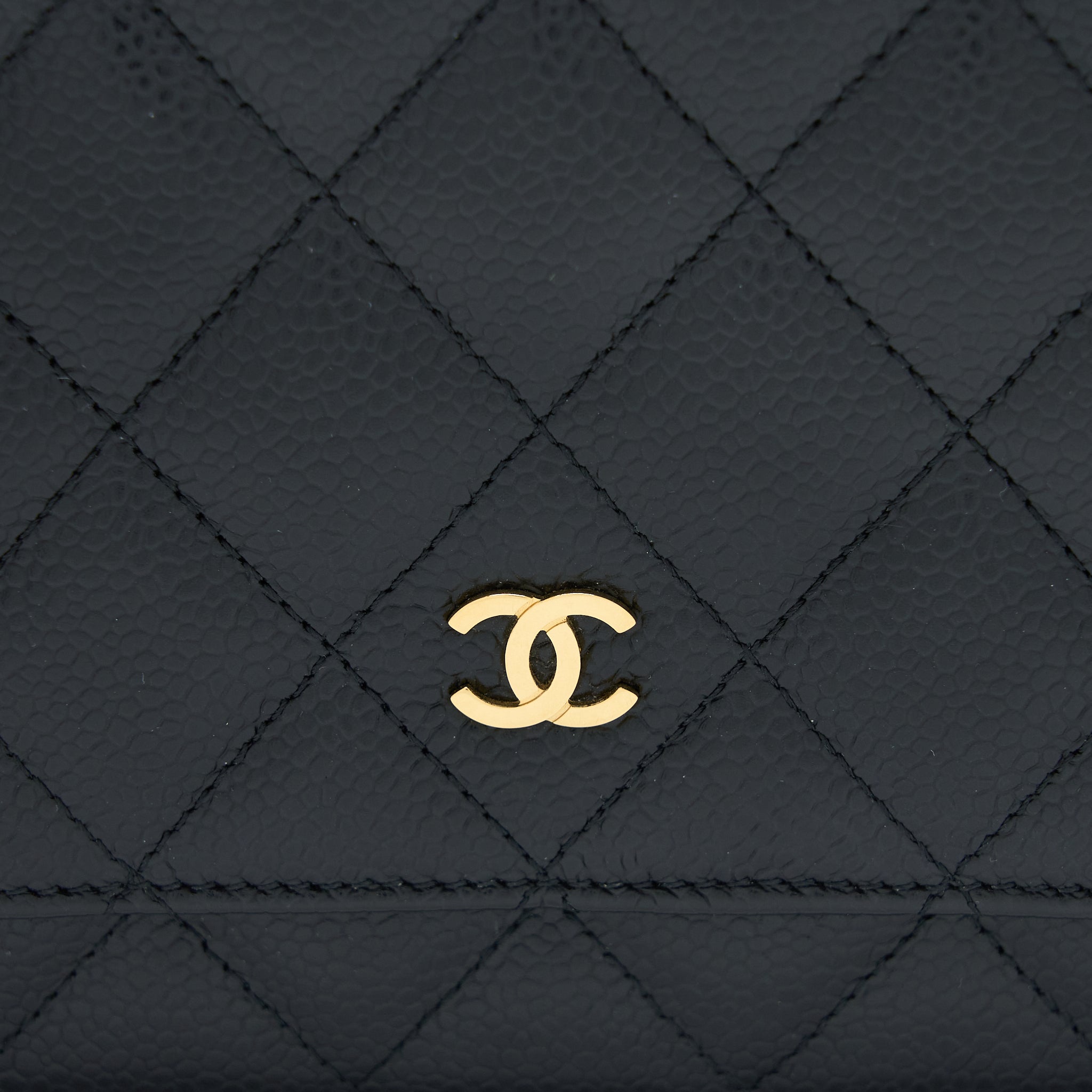 CHANEL CLASSIC WALLET ON CHAIN CAVIAR BLACK GHW