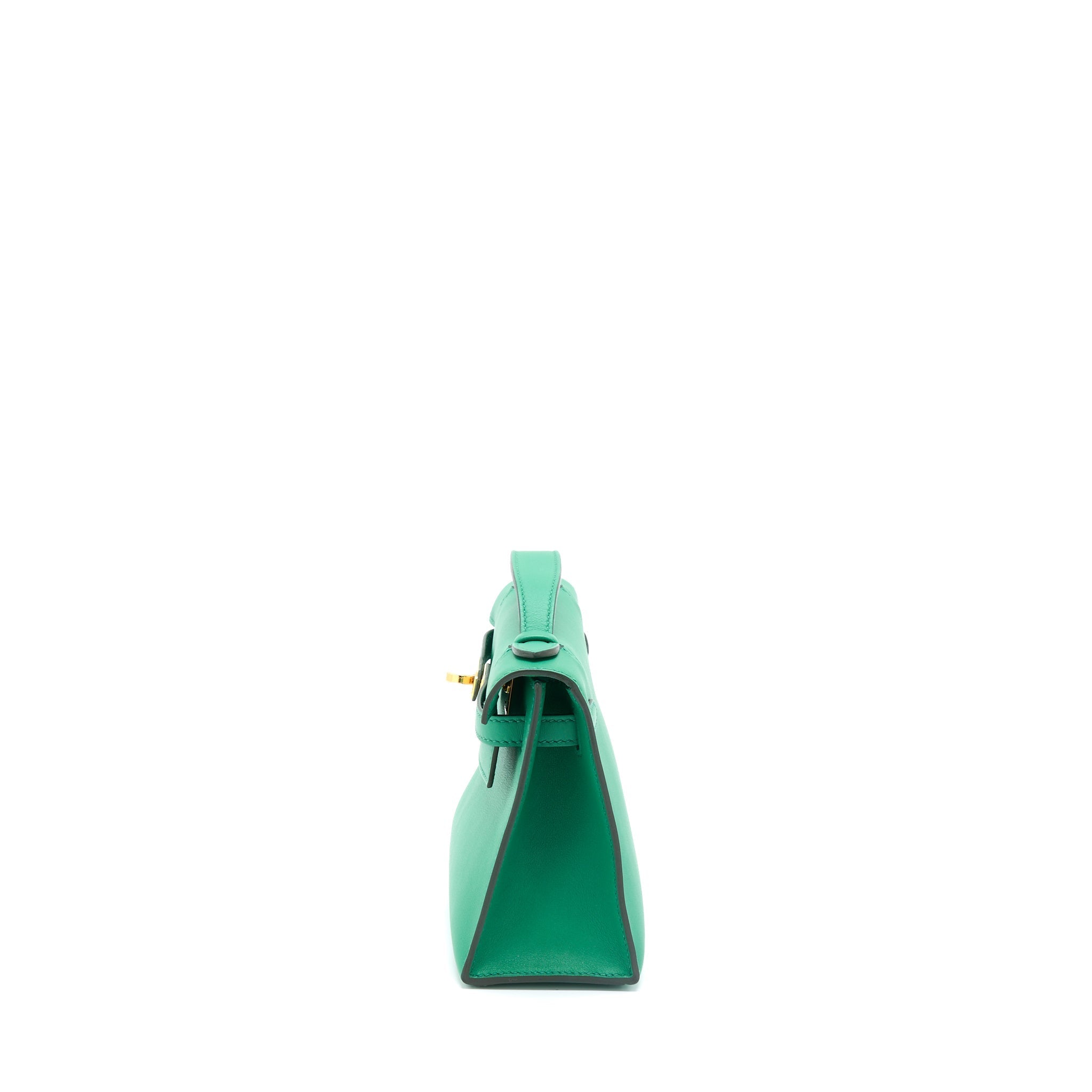 HERMES KELLY POCHETTE SWIFT U4 VERT VERTIGO GHW