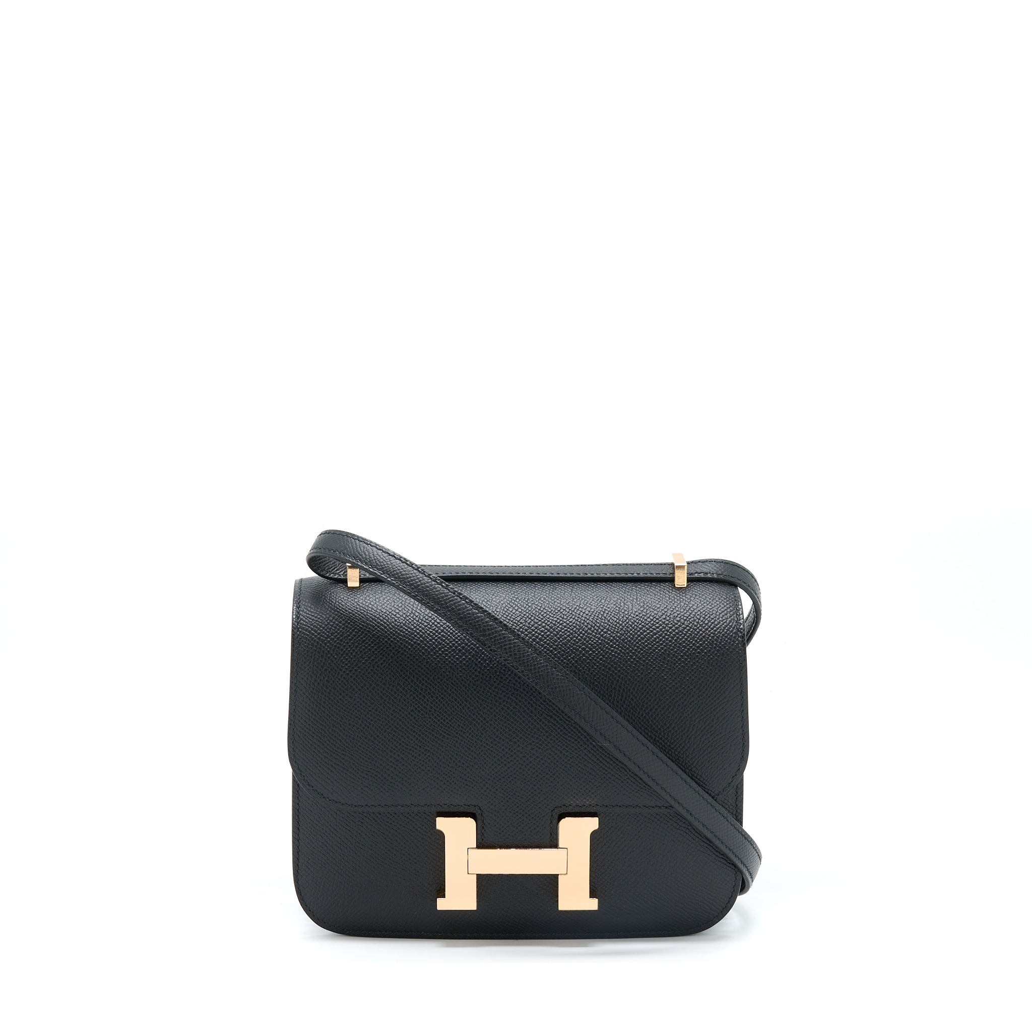 HERMES MINI CONSTANCE EPSOM BLACK RGHW