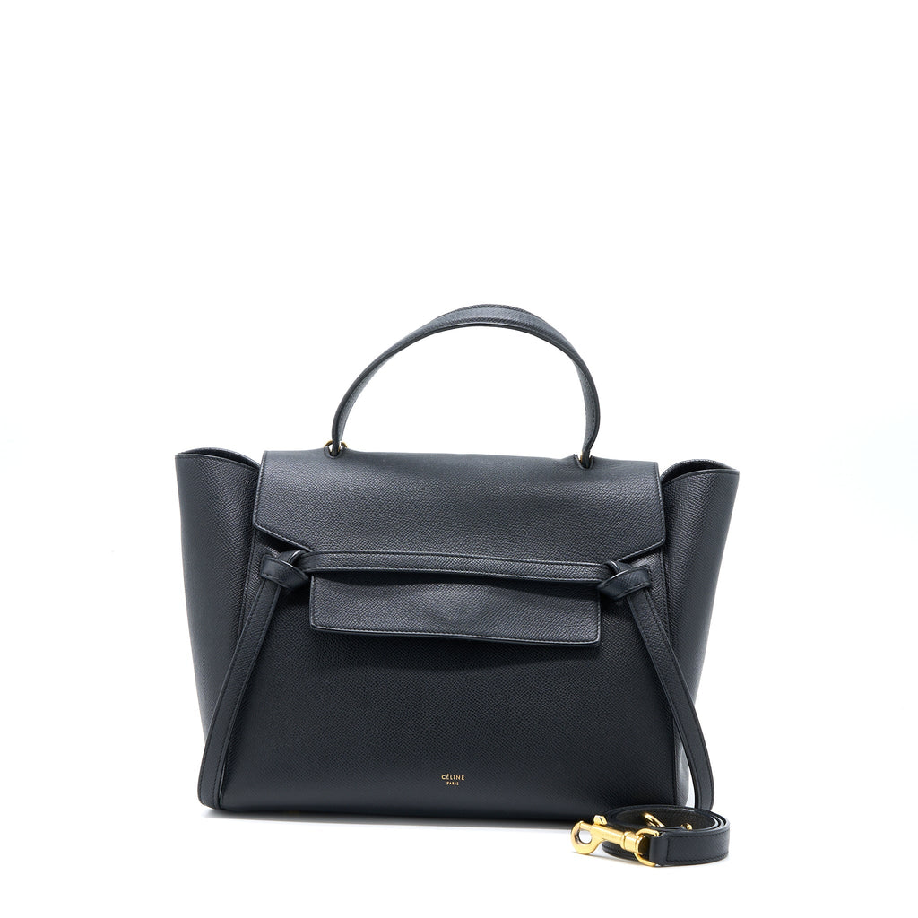 CELINE MINI BELT BAG GRAINED CALFSKIN BLACK GHW
