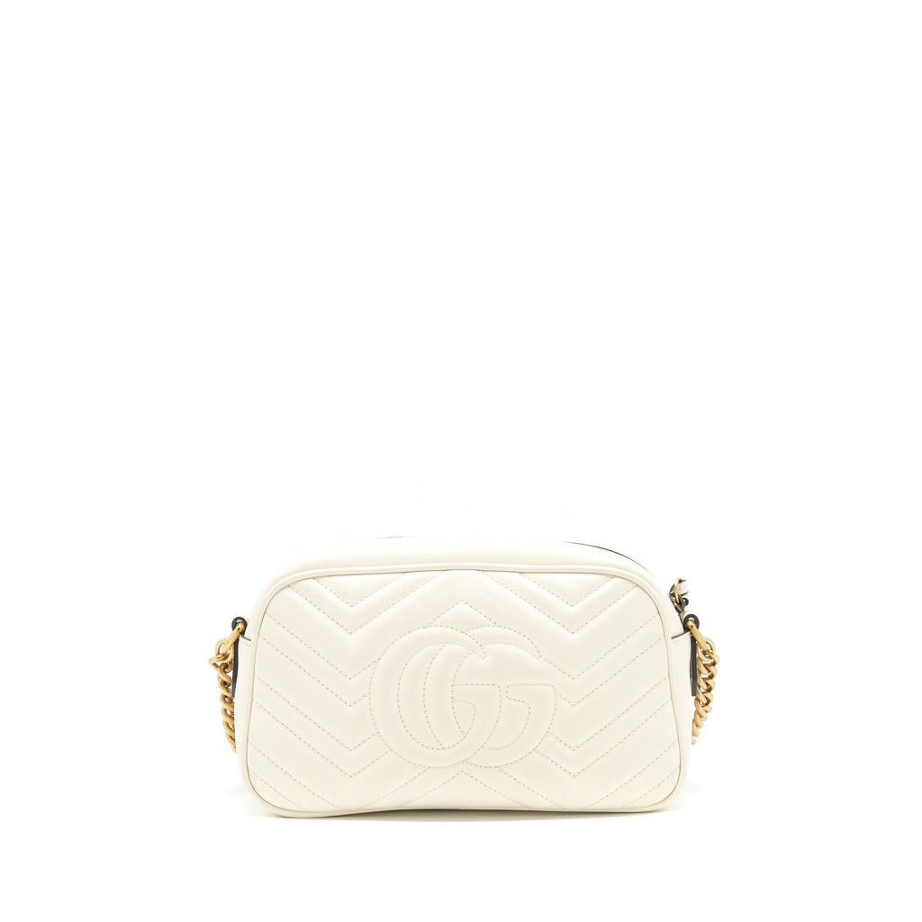 GUCCI MARMONT CAMERA BAG WHITE GHW