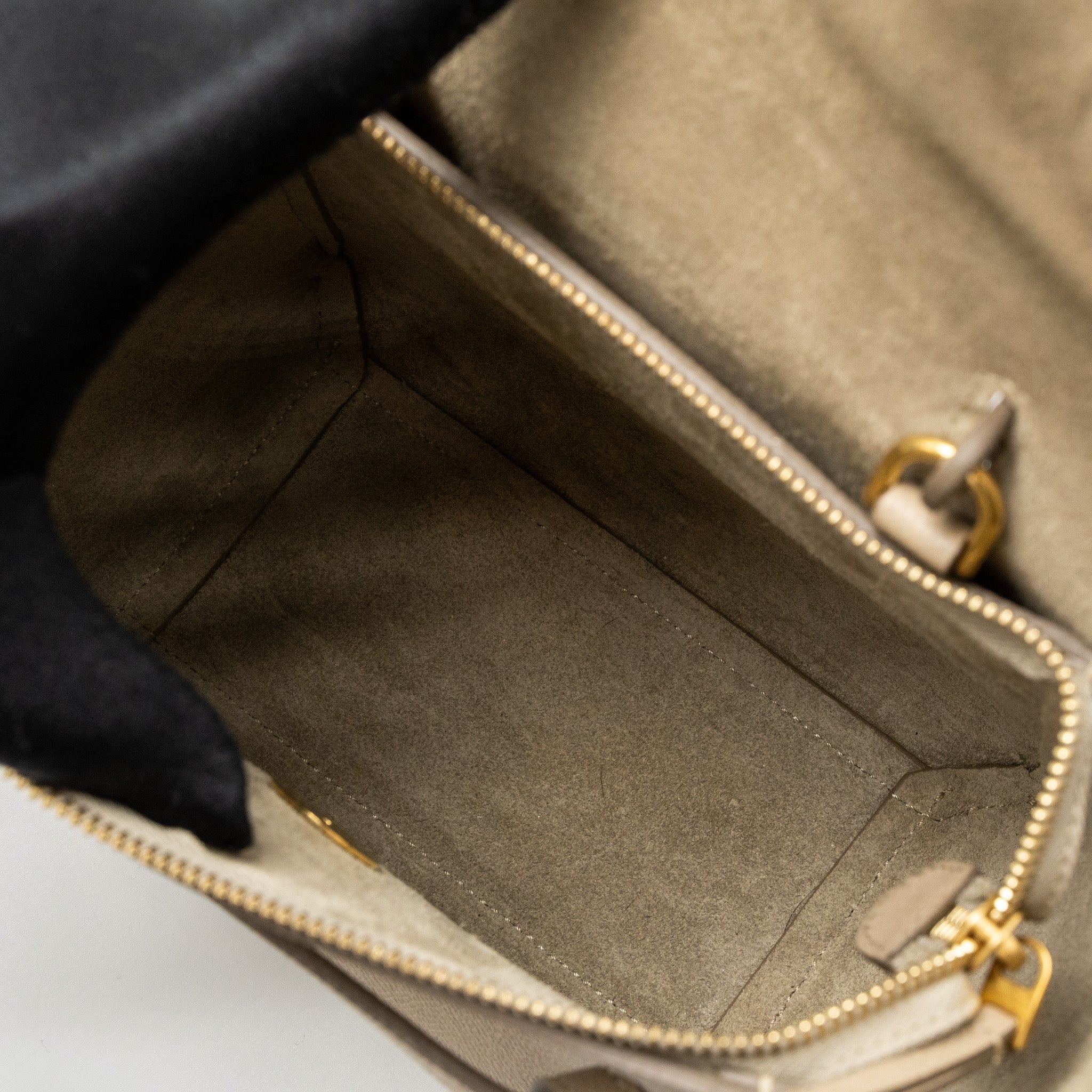 CELINE NANO BELT BAG GRAINED CALFSKIN LIGHT BEIGE GHW