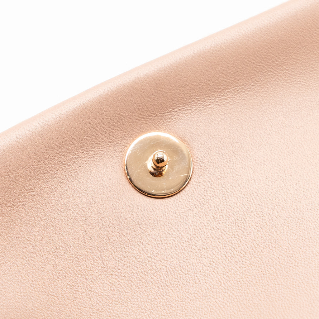 DIOR CARO POUCH CANVAS LIGHT PINK WITH PINK HARDWARE