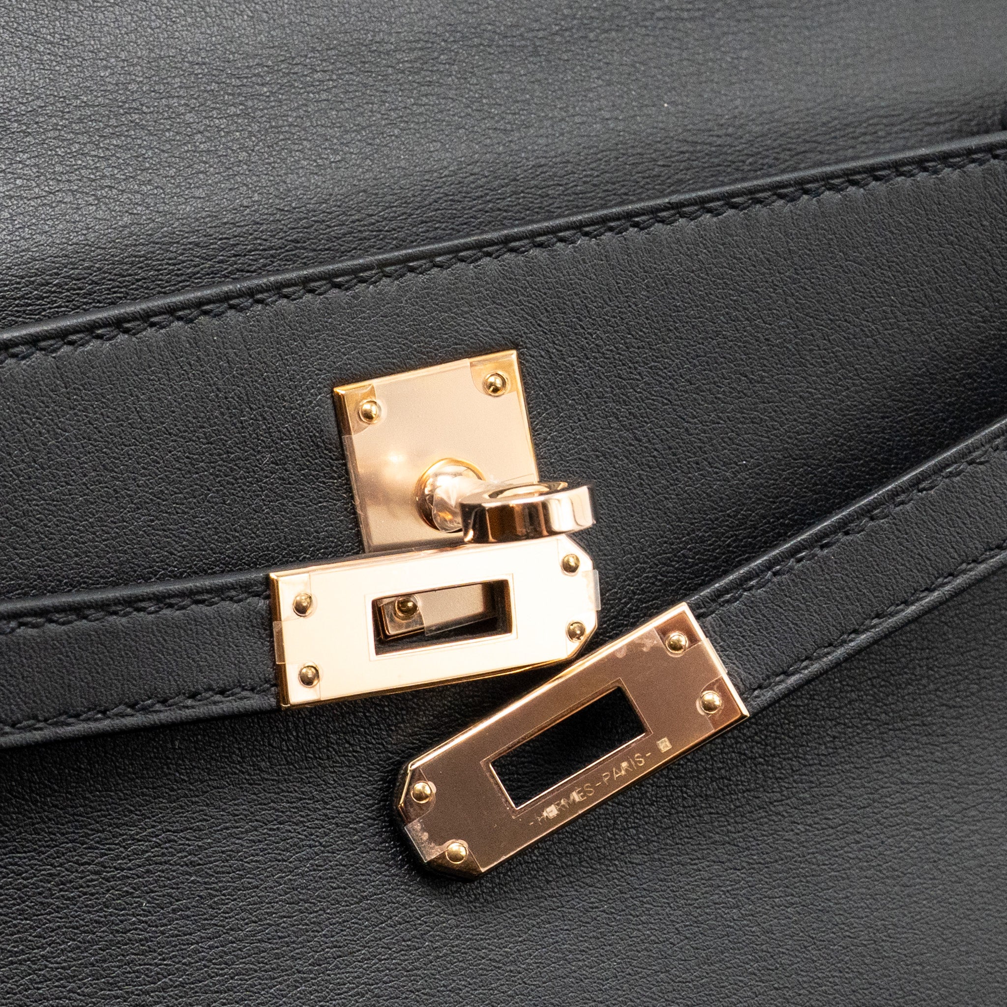 HERMES KELLY POCHETTE SWIFT BLACK RGHW