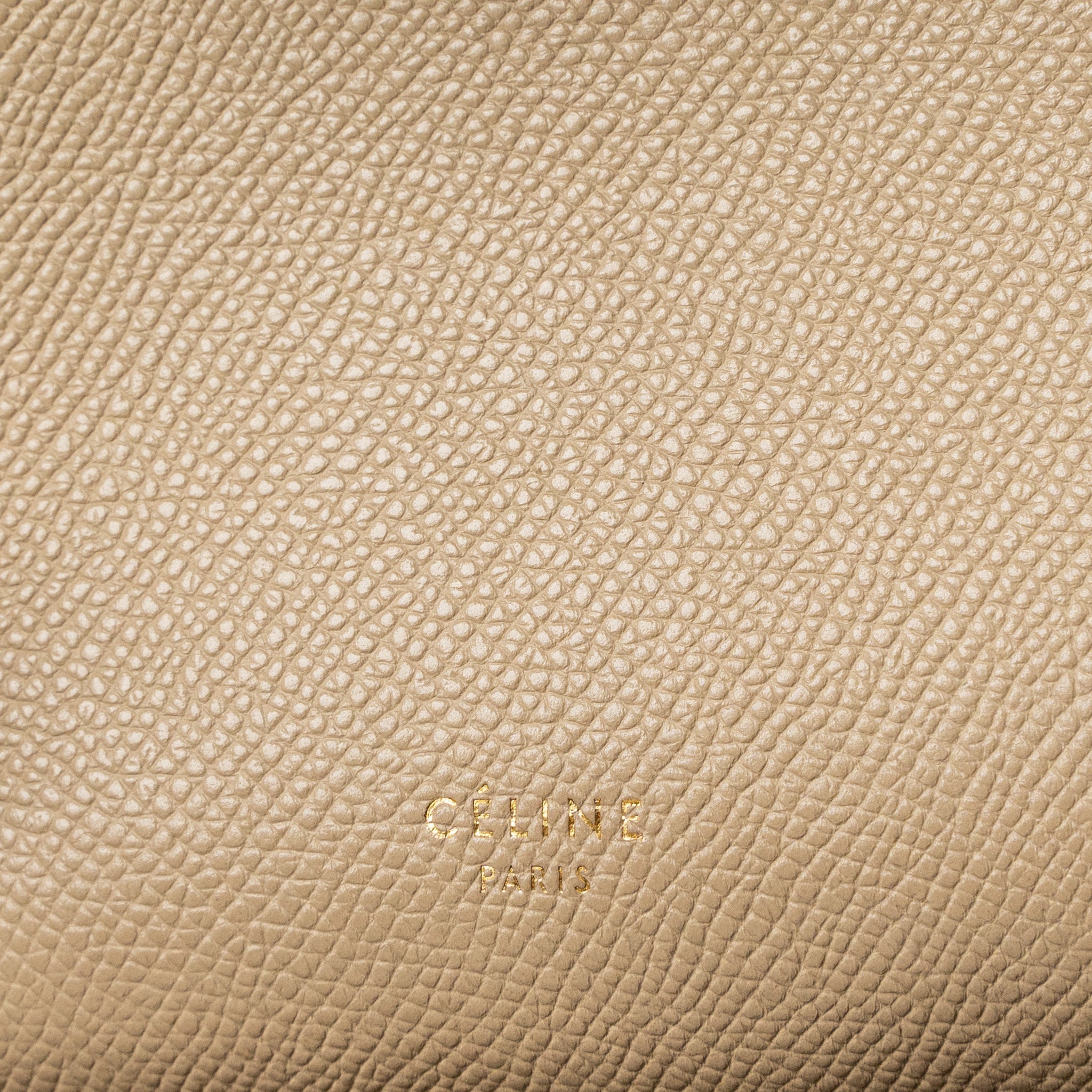 CELINE NANO BELT BAG GRAINED CALFSKIN LIGHT BEIGE GHW