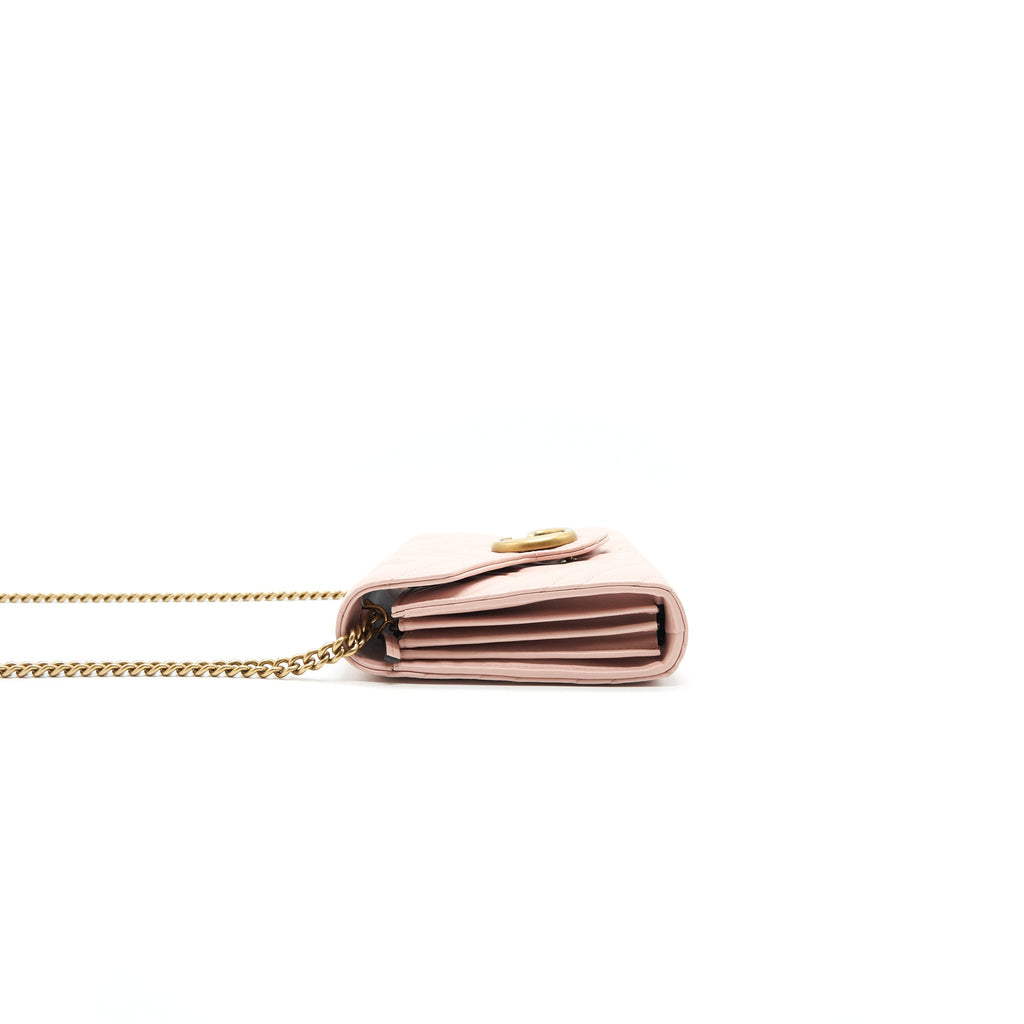 GUCCI GG MARMONT MATELASSE MINI BAG PINK