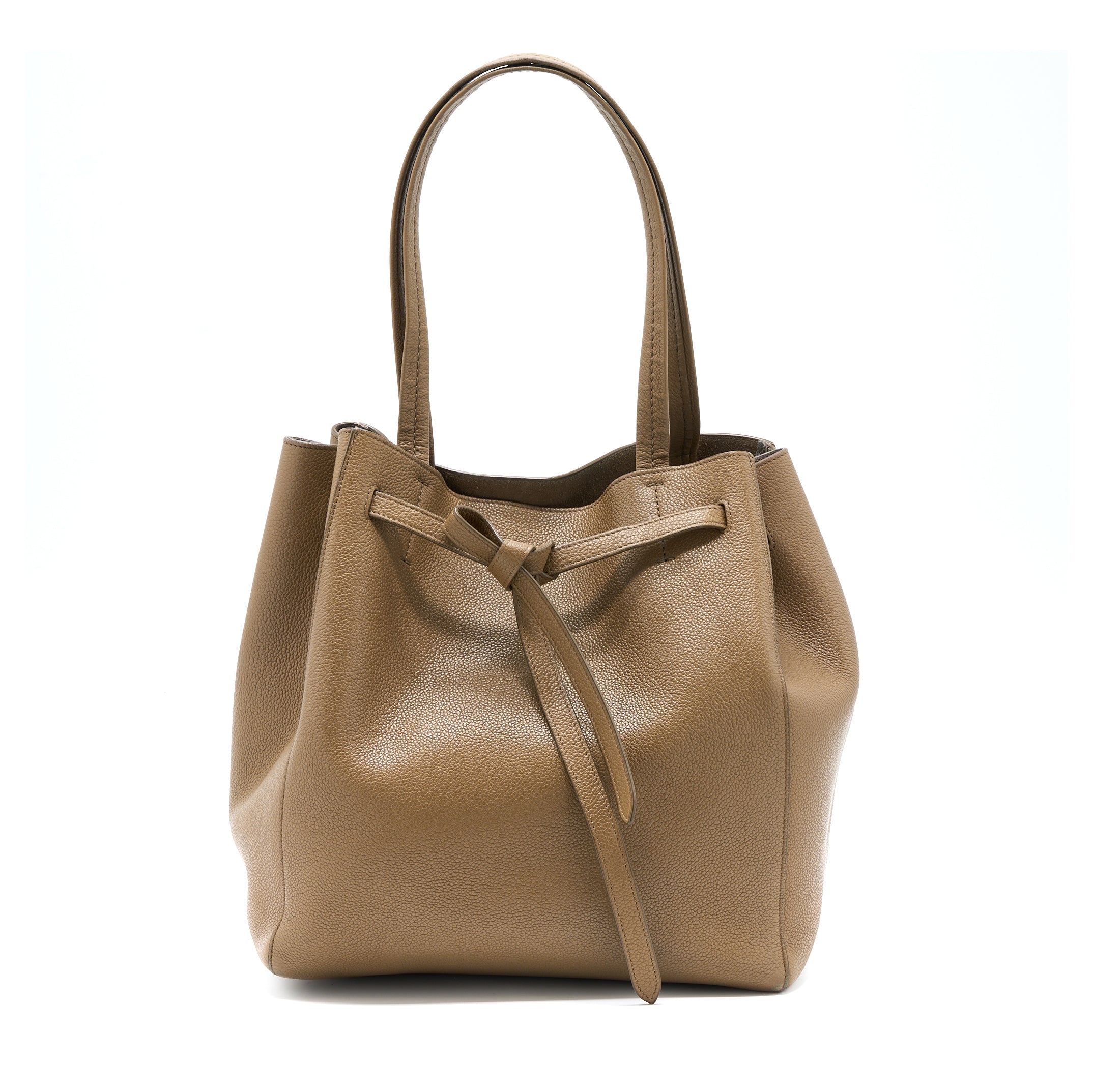 CELINE SMALL CABAS PHANTOM CALFSKIN TAUPE SHW