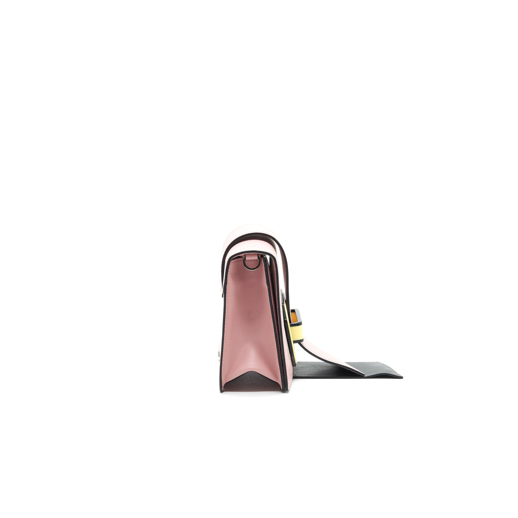 PRADA PLEX RIBBON BAG WITH CITY CALFSKIN PINK
