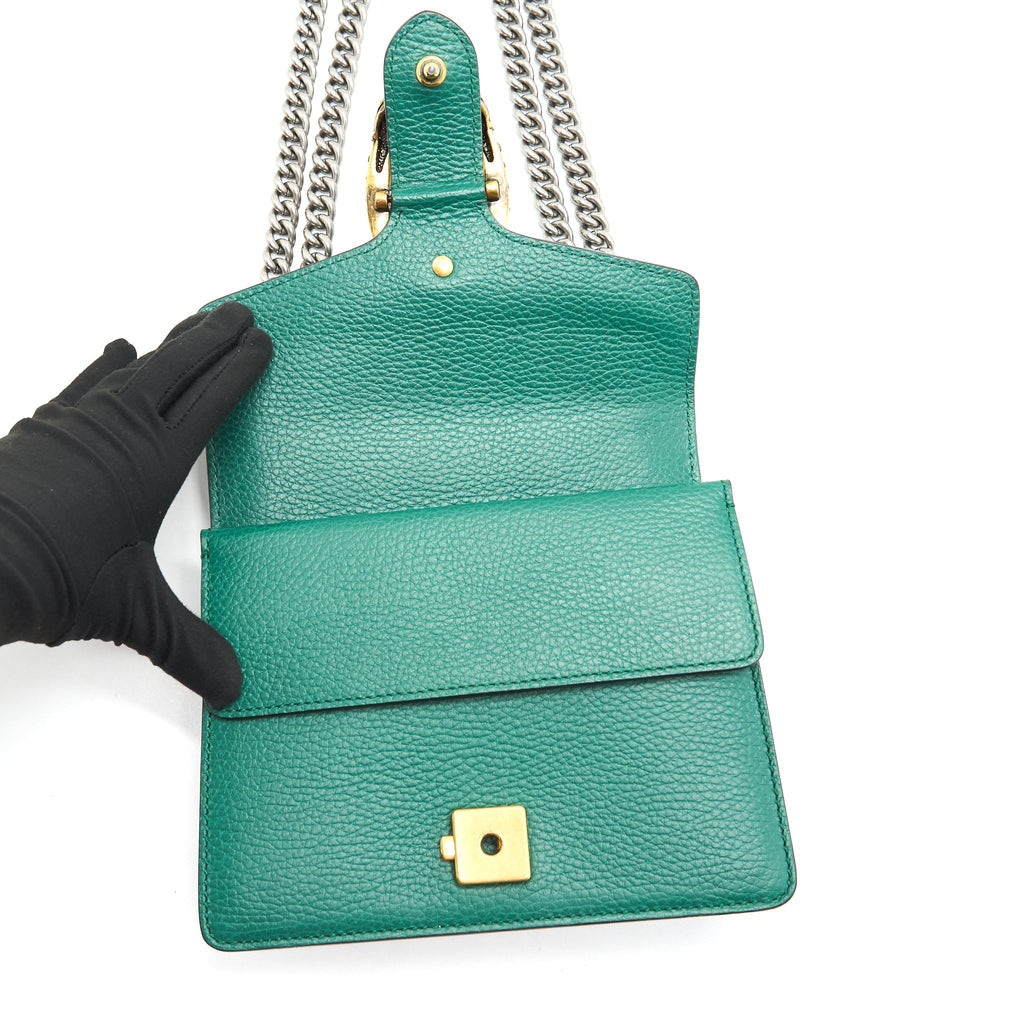 GUCCI DIONYSUS MINI LEATHER BAG GREEN