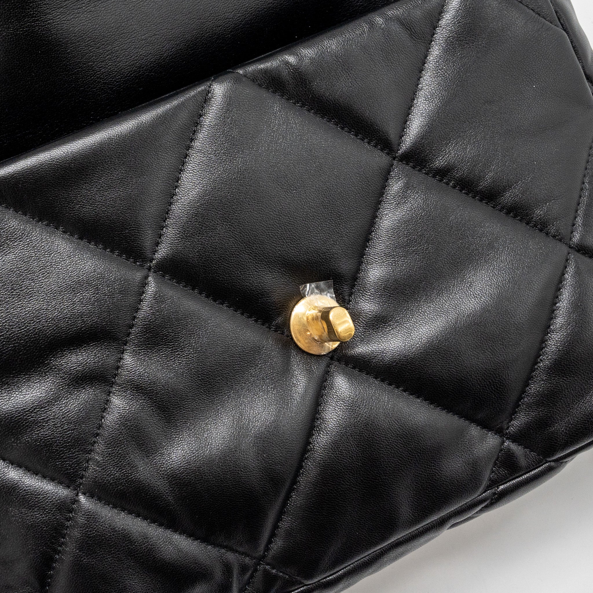 CHANEL MEDIUM 19 BAG LAMBSKIN BLACK MULTICOLOURED HARDWARE(MICROCHIP)