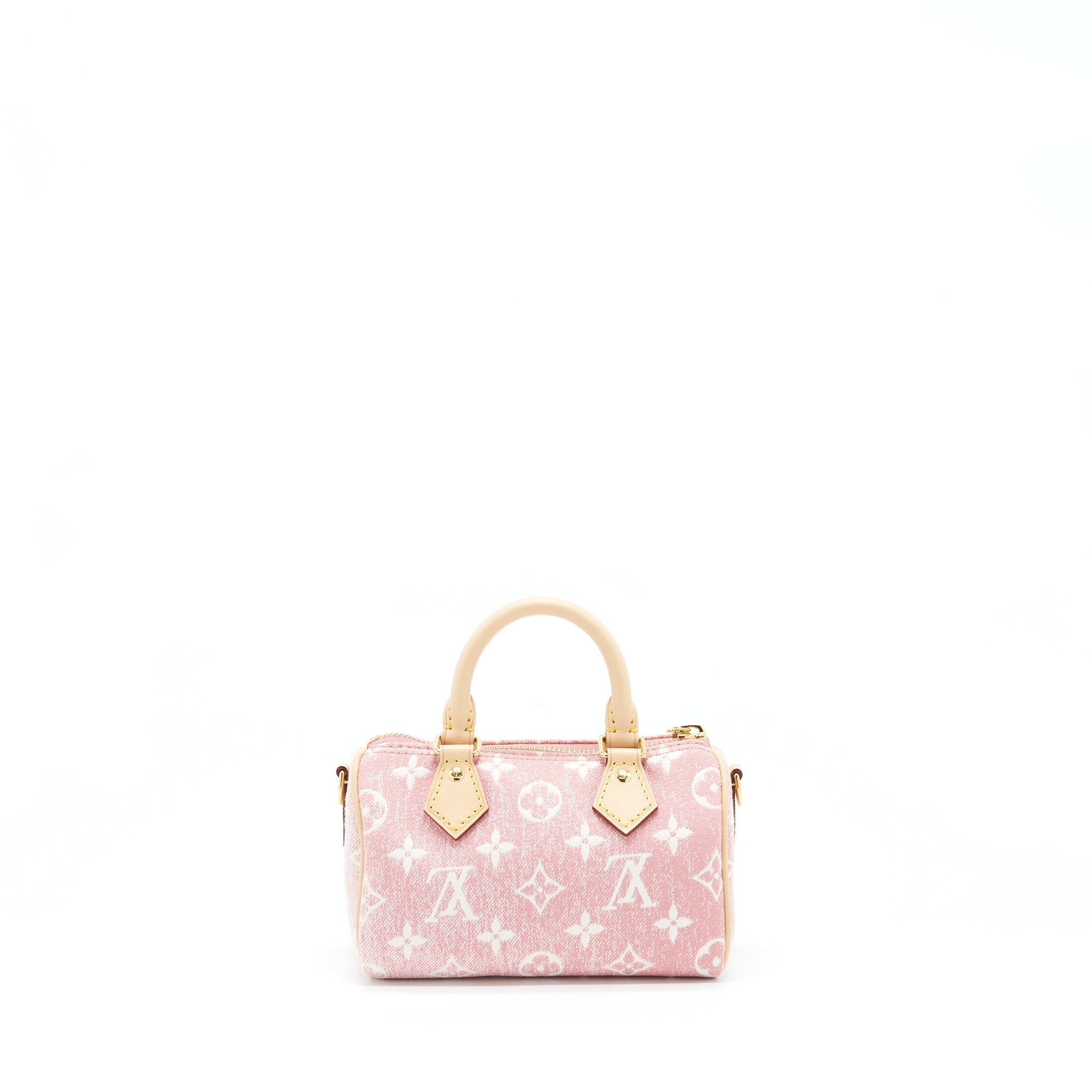 LOUIS VUITTON NANO SPEEDY MONOGRAM JACQUARD DENIM PINK GHW