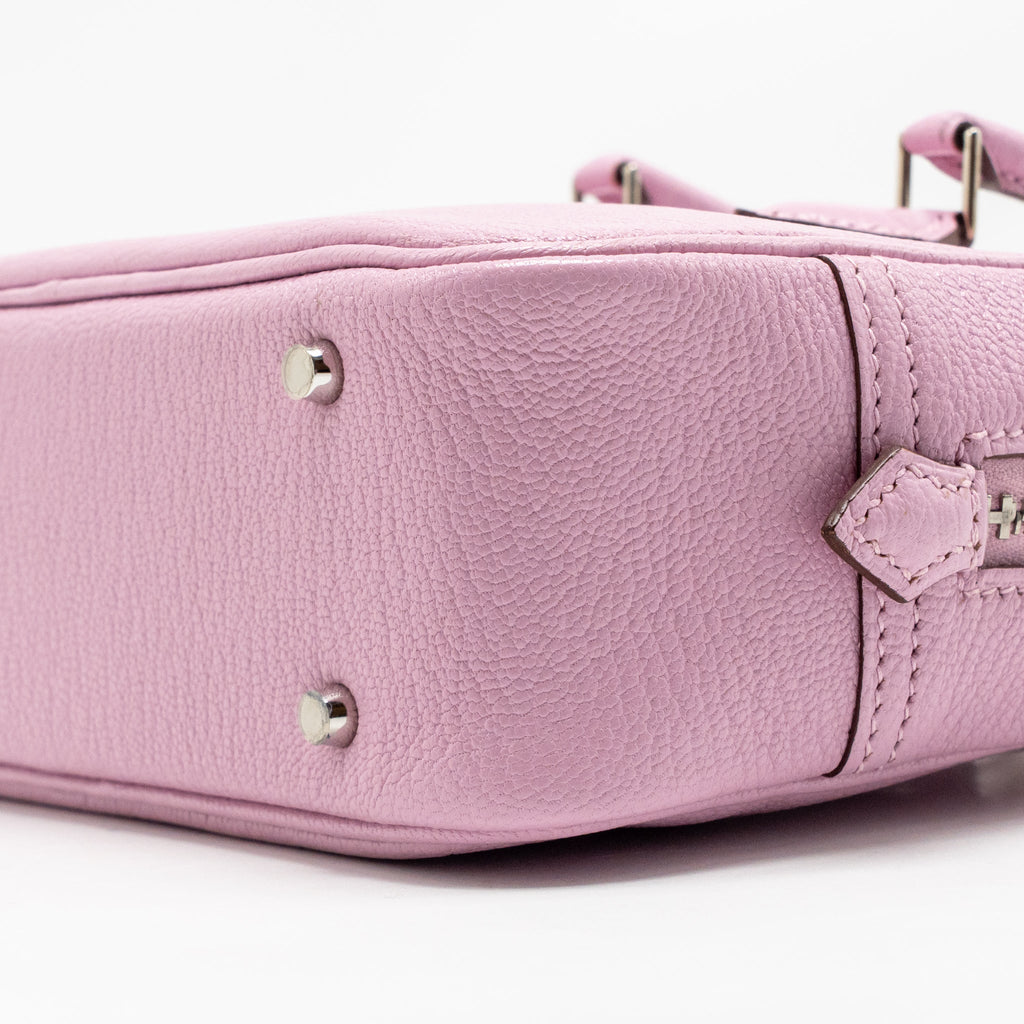 HERMES MINI PLUME II CHÈVRE MYSORE X9 MAUVE SYLVESTRE SHW