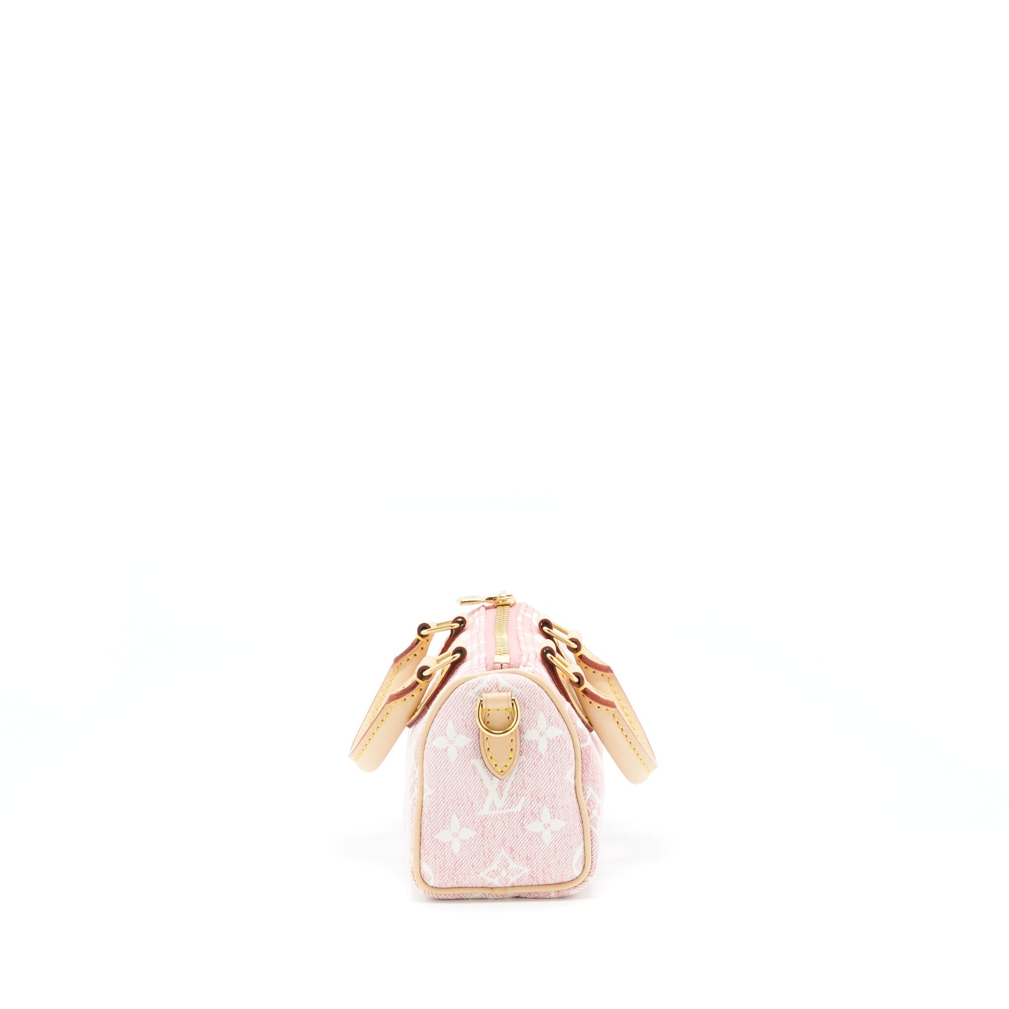 LOUIS VUITTON NANO SPEEDY MONOGRAM JACQUARD DENIM PINK GHW
