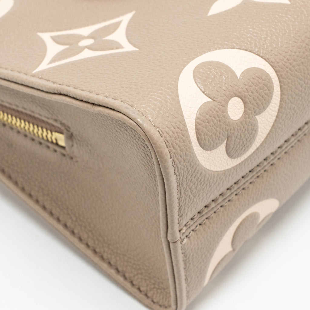 LOUIS VUITTON ONTHEGO EAST WEST MONOGRAM EMPREINTE LEATHER DOVE/CREAM GHW