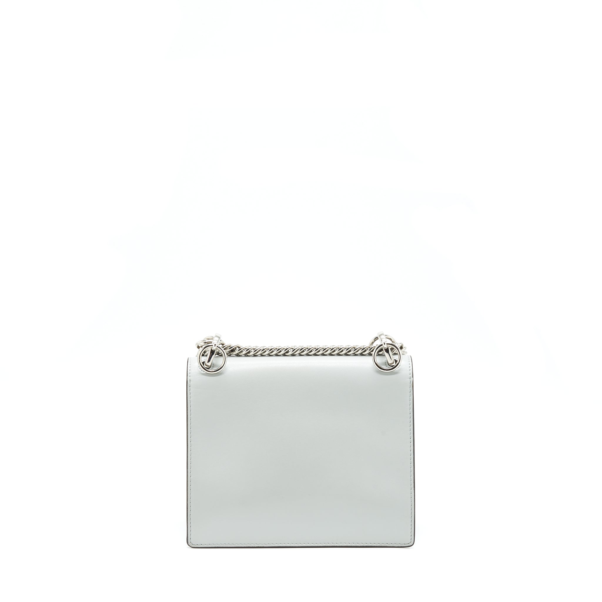 FENDI KAN I STUDDED SHOULDER BAG LIGHT BLUE/MULTICOLOUR SHW